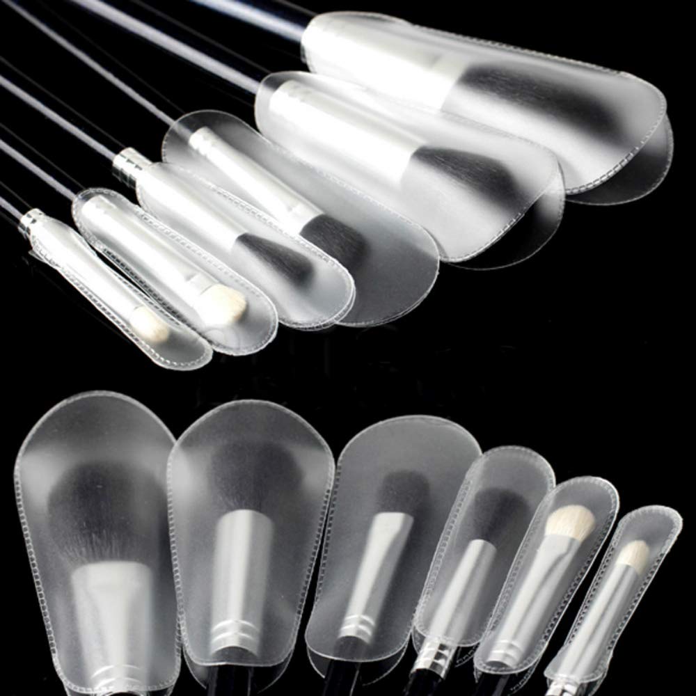 6-Piece Makeup Brush Storage Bag Set - Cosmetic Brush Protectors & Guards with Travel Pouch (Brushes Not Included) - Perfect for Organizing & Traveling with Beauty Tools