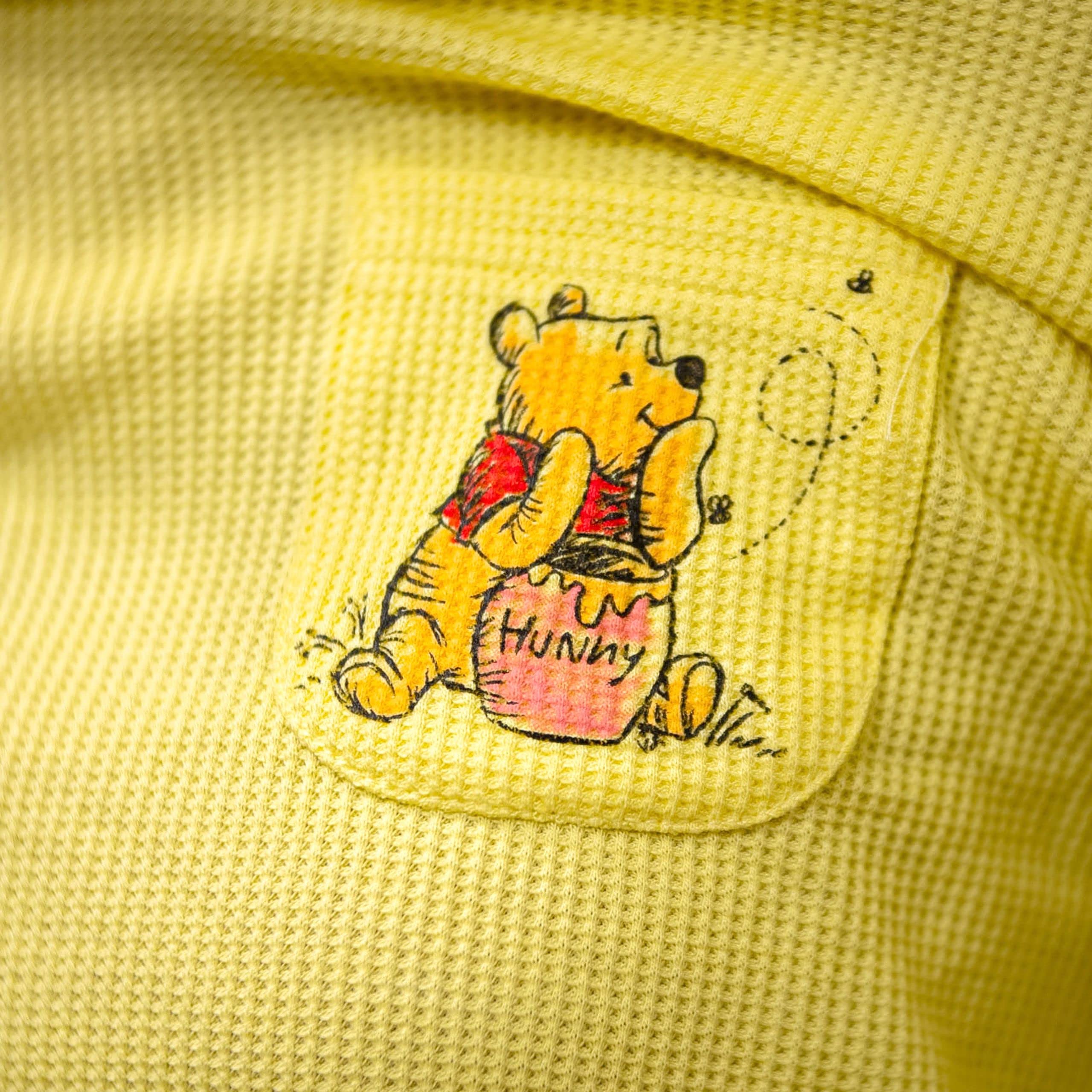 Disney Winnie The Pooh Women's Waffle Pajama Set - Tigger Piglet Eeyore Print Sleepwear for Women | Cozy Lounge & Sleep Pajamas for Disney Fans