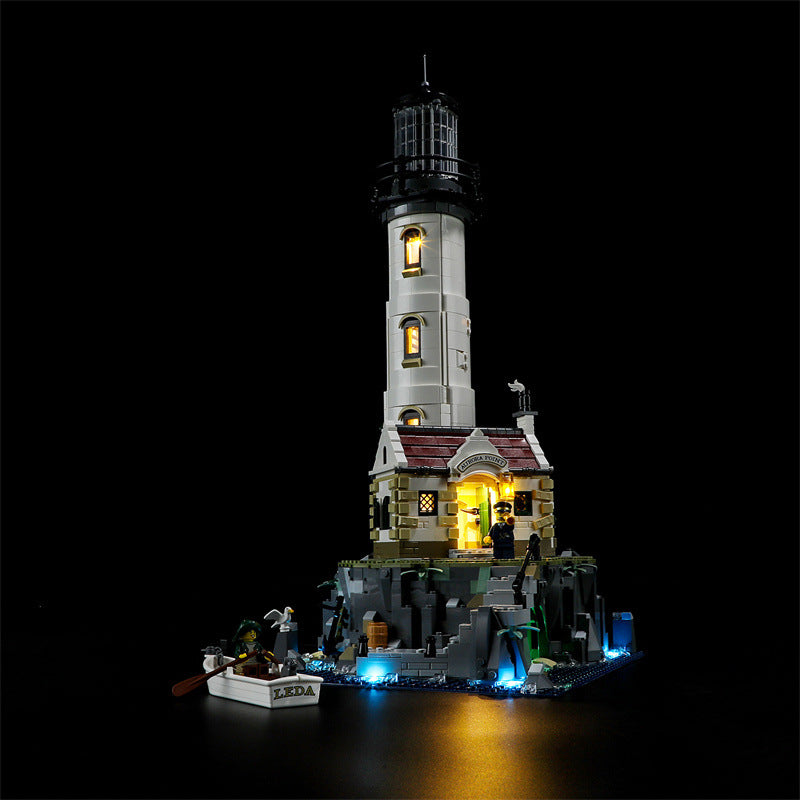 2065PCS JIESTAR 92882 Motorized Lighthouse Building Blocks Set - STEM Educational Toy for Kids & Adults - Perfect for Home Decoration, Gift Giving and Creative Play