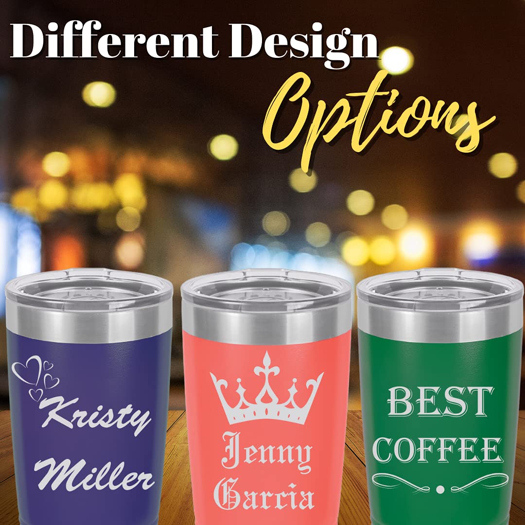 20oz Vacuum Insulated Tumbler - Personalized Gray Cup for Office & Travel