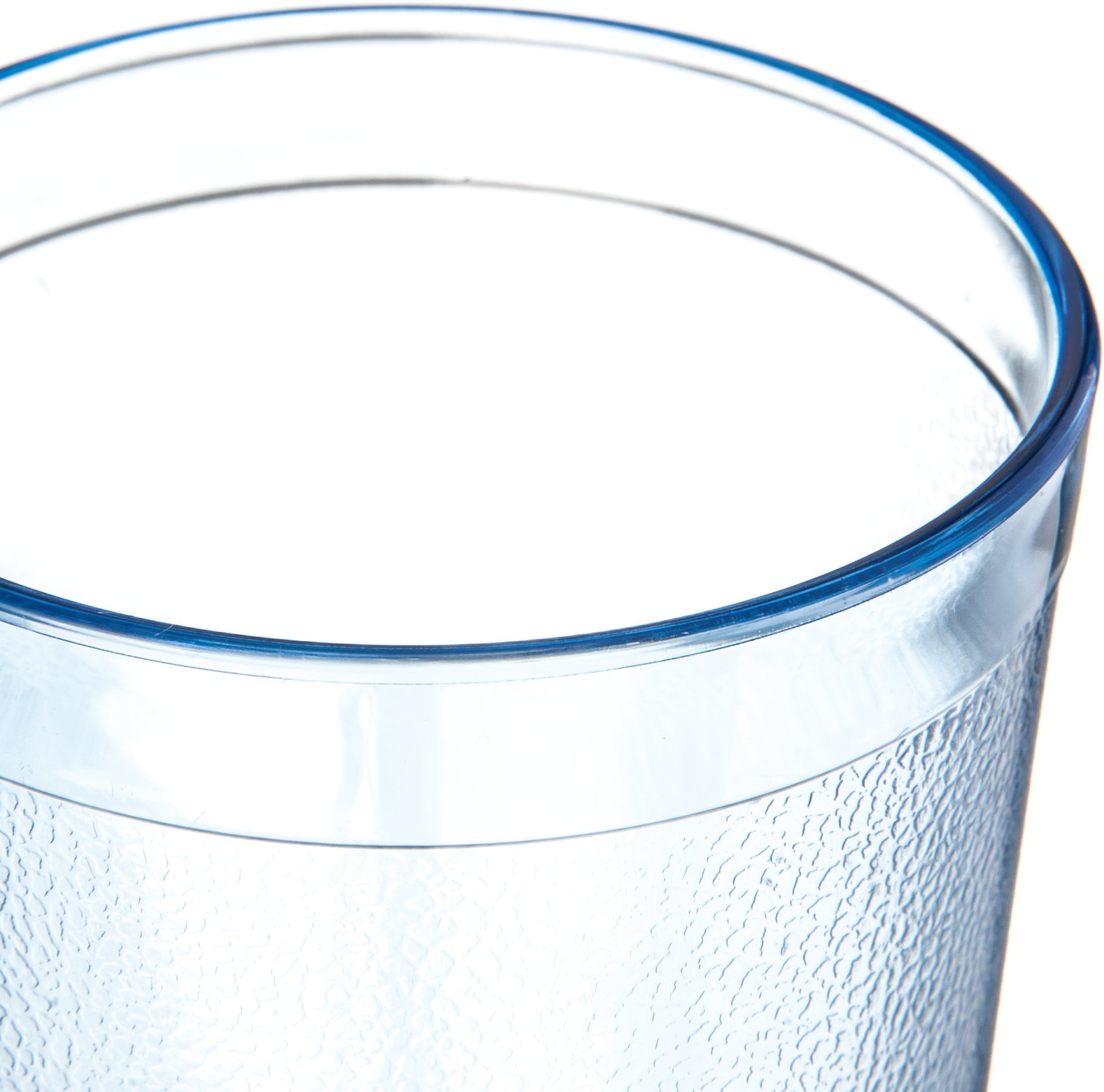 Carlisle 20oz Stackable Plastic Tumblers with Pebbled Exterior - Durable Blue Drink Cups for Restaurants, Catering, Kitchens & Events (Pack of 72) - Perfect for Iced Coffee, Smoothies, and Beverage Service