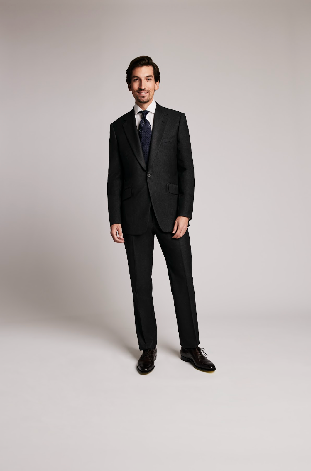 Premium Grey Wool Twill Suit for Men - Classic Business Formal Attire - Perfect for Office, Weddings & Special Occasions