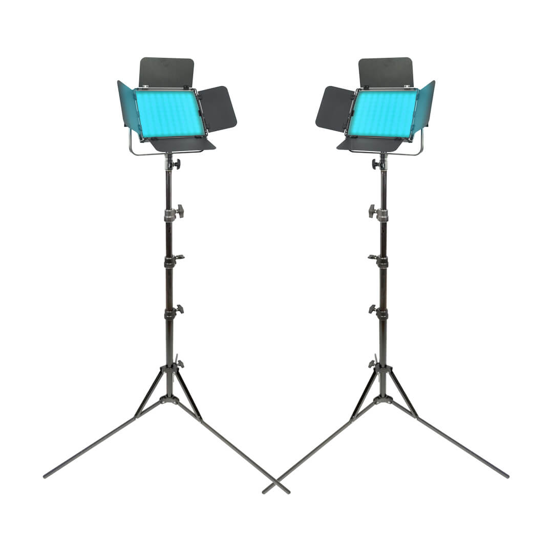LECO500RGB MKII 36W RGB LED Light Panel Twin Kit - Professional Studio Lighting for Photography, Videography & Live Streaming - Perfect for YouTube, TikTok & Content Creation