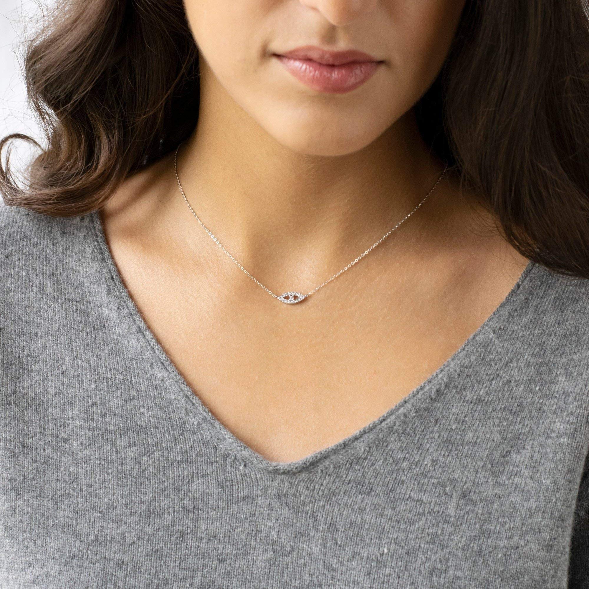 BENEIGE 14K Gold Plated Evil Eye Necklace for Women - Trendy Gold Pendant Jewelry Gift for Her, Perfect for Birthday, Anniversary & Everyday Wear