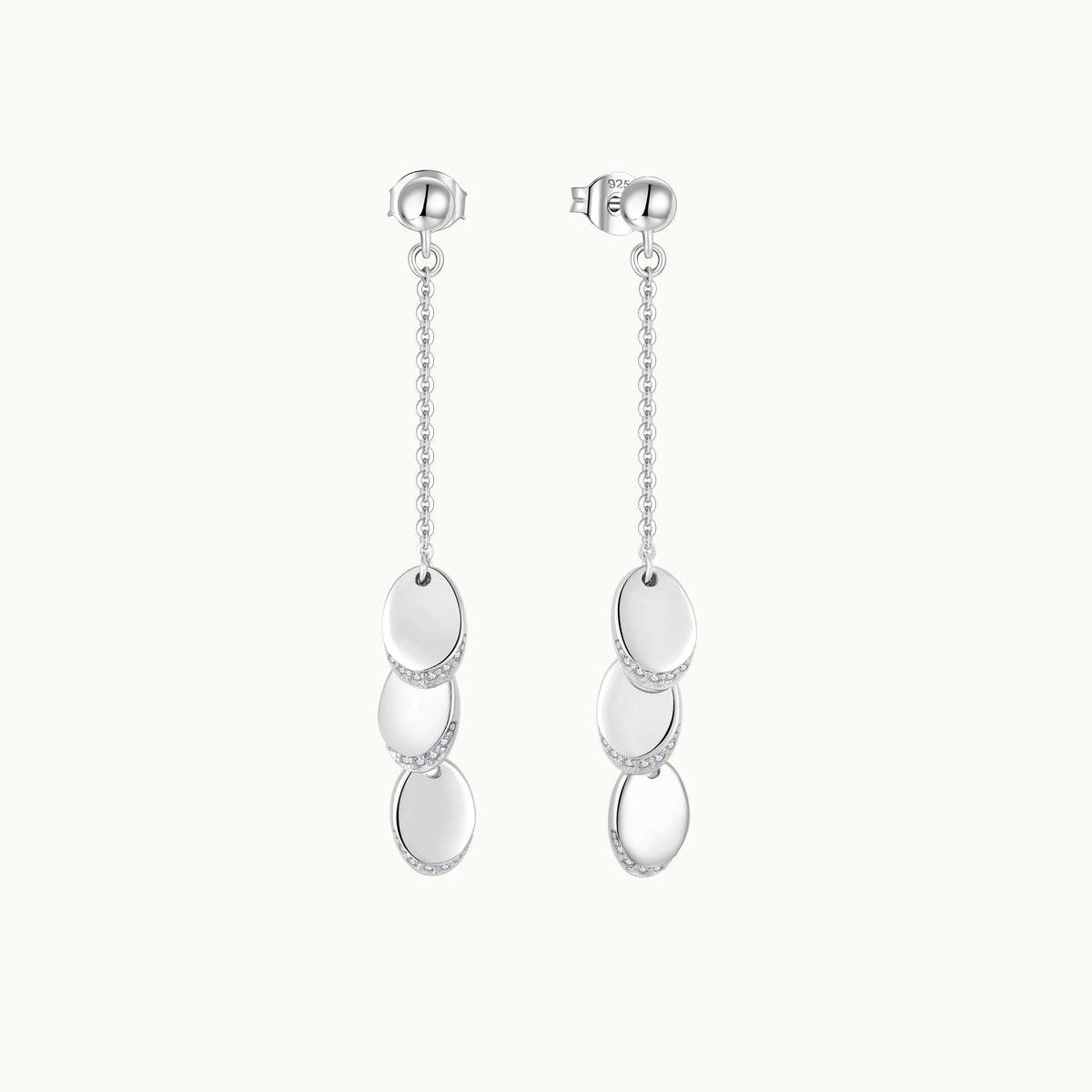 Sparkling Bean Drop Earrings for Women - Elegant Dangle Earrings with Crystal Beads, Perfect for Parties, Weddings & Everyday Wear