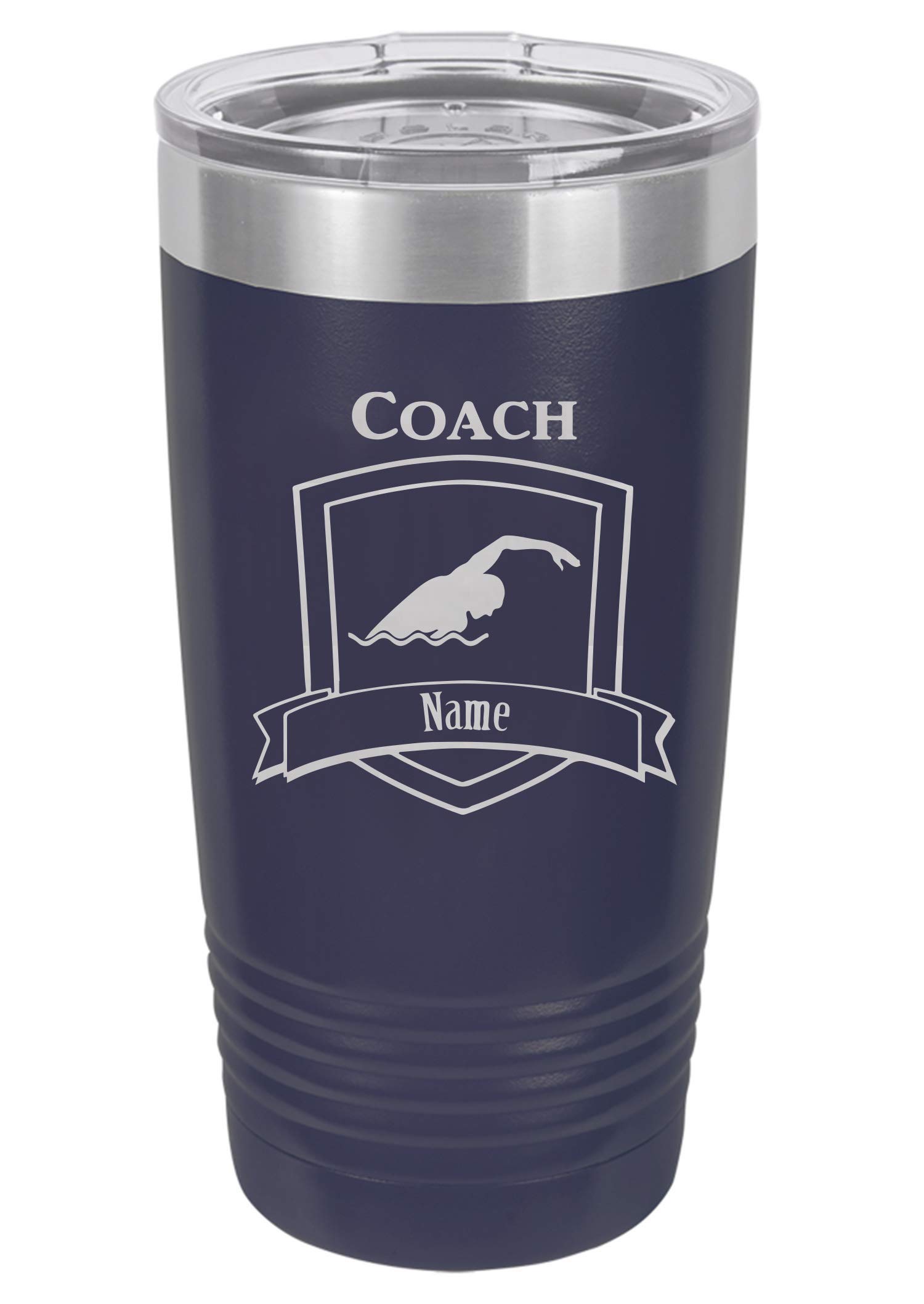 Personalized Swimming Coach Tumbler - Custom Insulated Water Bottle for Swim Instructors & Coaches - Perfect Gift for Swim Teachers, Team Coaches & Swimming Enthusiasts - Ideal for Poolside, Training Sessions & Competitions