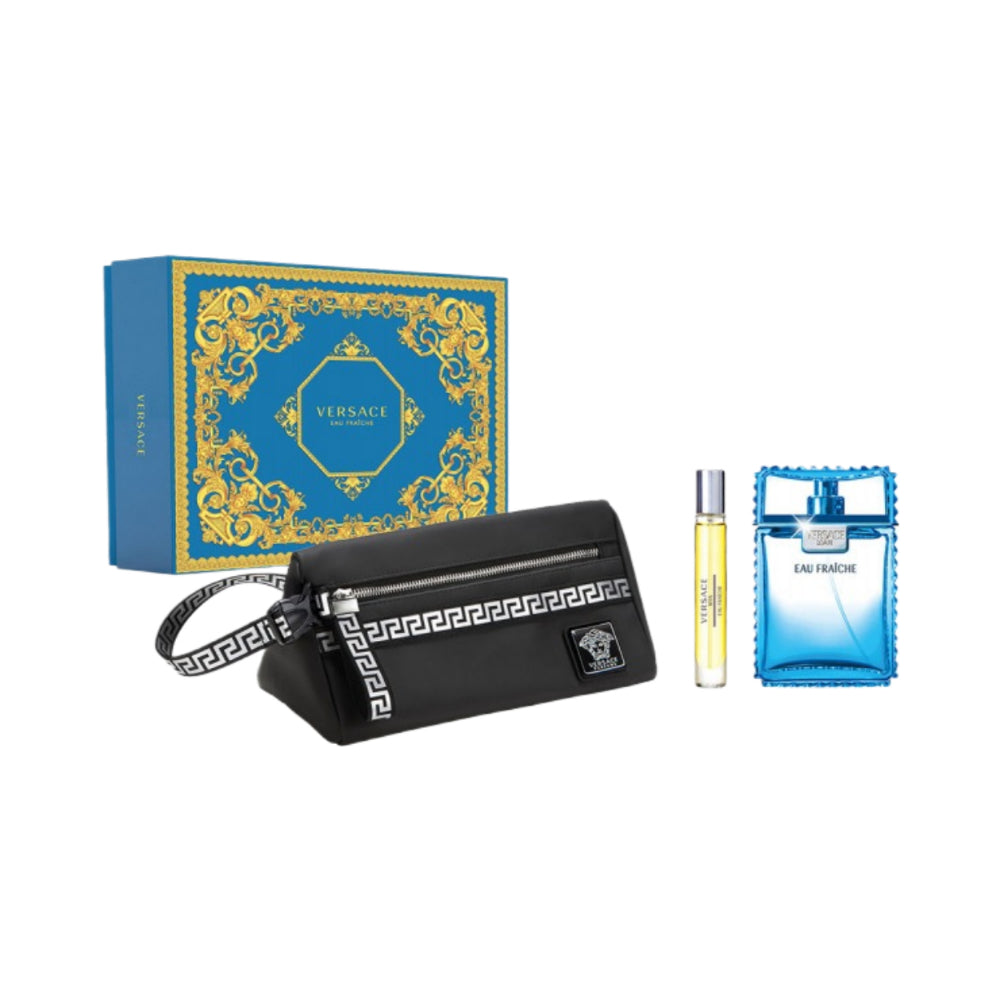 Man Eau Fraiche 3-Piece Eau De Toilette Gift Set - 100ml Fresh Citrus Cologne for Men - Perfect for Daily Wear, Office & Special Occasions