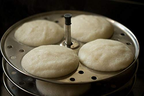 Khandekar Stainless Steel 4-Rack Idli Maker - Mini Idli Stand with Steamer Plates for 16 Idlis - Perfect for Indian Breakfast & Healthy Cooking at Home