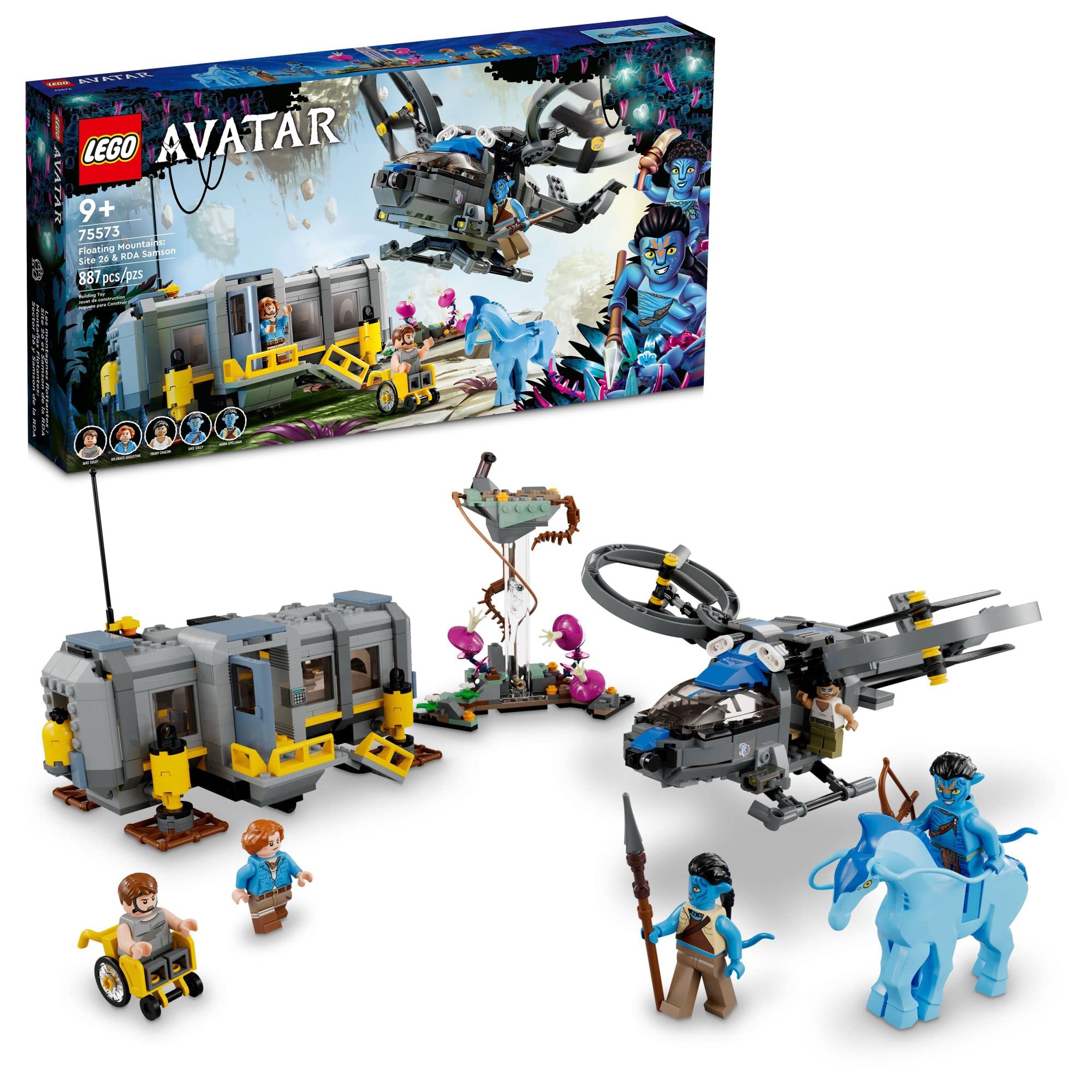 LEGO Avatar Floating Mountains Site 26 & RDA Samson 75573 Building Set - Helicopter Toy with 5 Minifigures & Direhorse Figure, Movie-Inspired Construction Kit for Kids Ages 9+ | Perfect for Creative Play, Birthday Gifts & Collectors Display