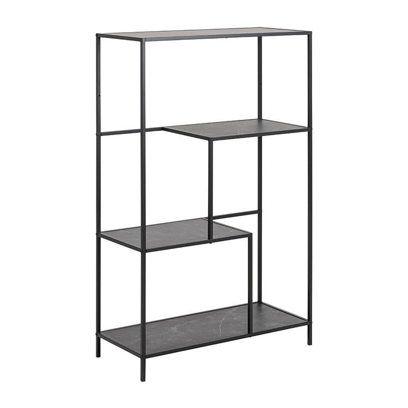 INFINITY 5-Tier Heavy Duty Metal Shelving Unit 72x114cm, Black - Perfect for Garage Storage, Closet Organization & Home Office Use