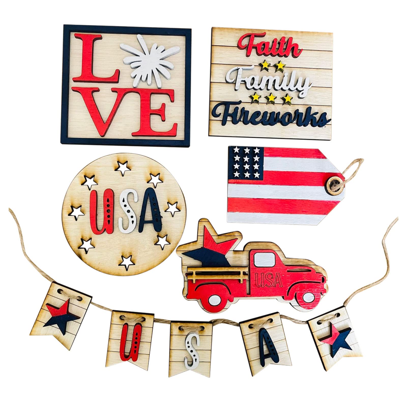 Stylish Decorative Trays for Living Room - 3-Tier Party Serving Tray Set for Home Decor, Independence Day & Holiday Celebrations | Perfect for Coffee Table Centerpieces, Gift Display & Entertaining