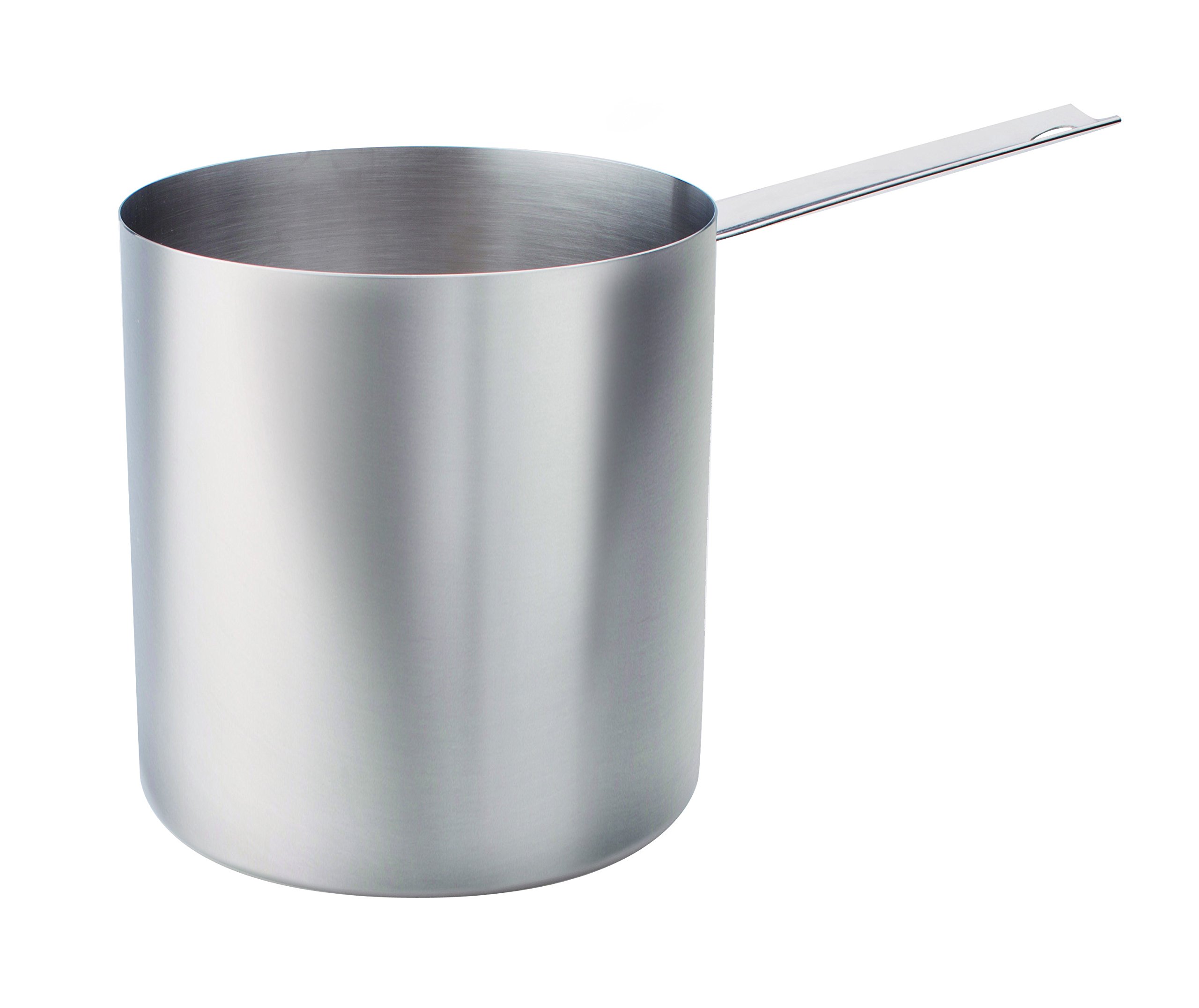 Agnelli Stainless Steel Bain-Marie Pot with Heavy Steel Handle - 18cm Diameter for Professional Cooking & Home Kitchen Use