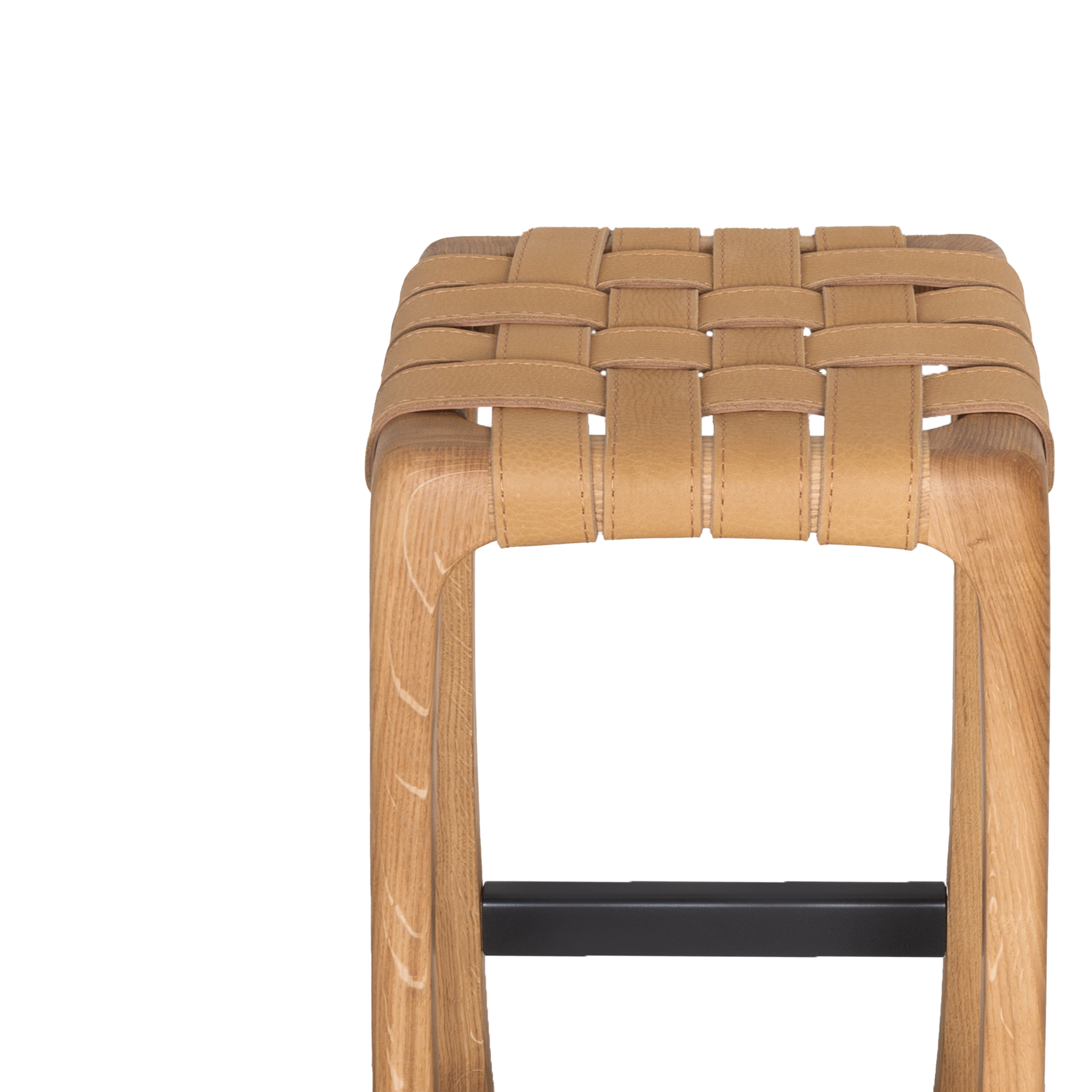 Bungalow Bar Stool - Rustic Wooden Counter Height Stool with Backrest for Kitchen Island, Home Bar & Outdoor Patio Use