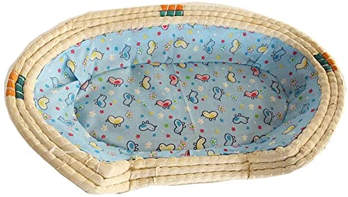 Hand-Woven Rattan Pet Bed - Cozy & Breathable Dog Bed, Cat Bed, Small Pet Nest with Removable Cushion (Brown, X-Small) - Perfect for Indoor/Outdoor Use, Living Room, Bedroom & Patio