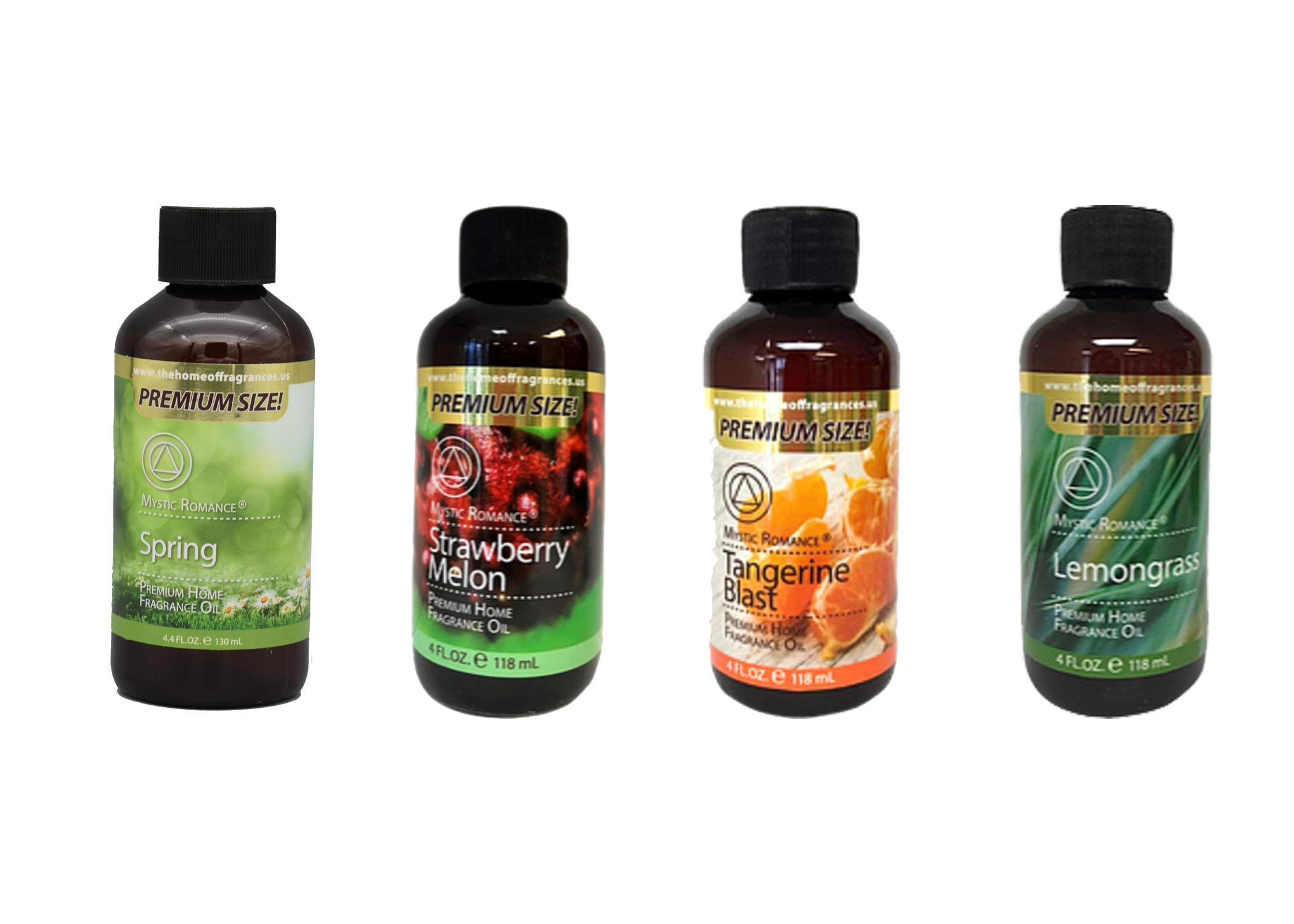 Premium Fragrance Oil Set - 4 Bottles (4oz Each) for Home, Diffuser & DIY Crafts - Aromatherapy Scents for Relaxation & Stress Relief