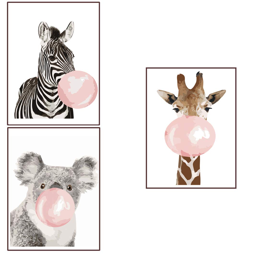DIY Paint by Numbers Kit for Adults & Kids - Animal Blowing Bubbles Oil Painting Set (16x20 Inch) - Beginner Friendly Art Supplies for Home Decor & Relaxation