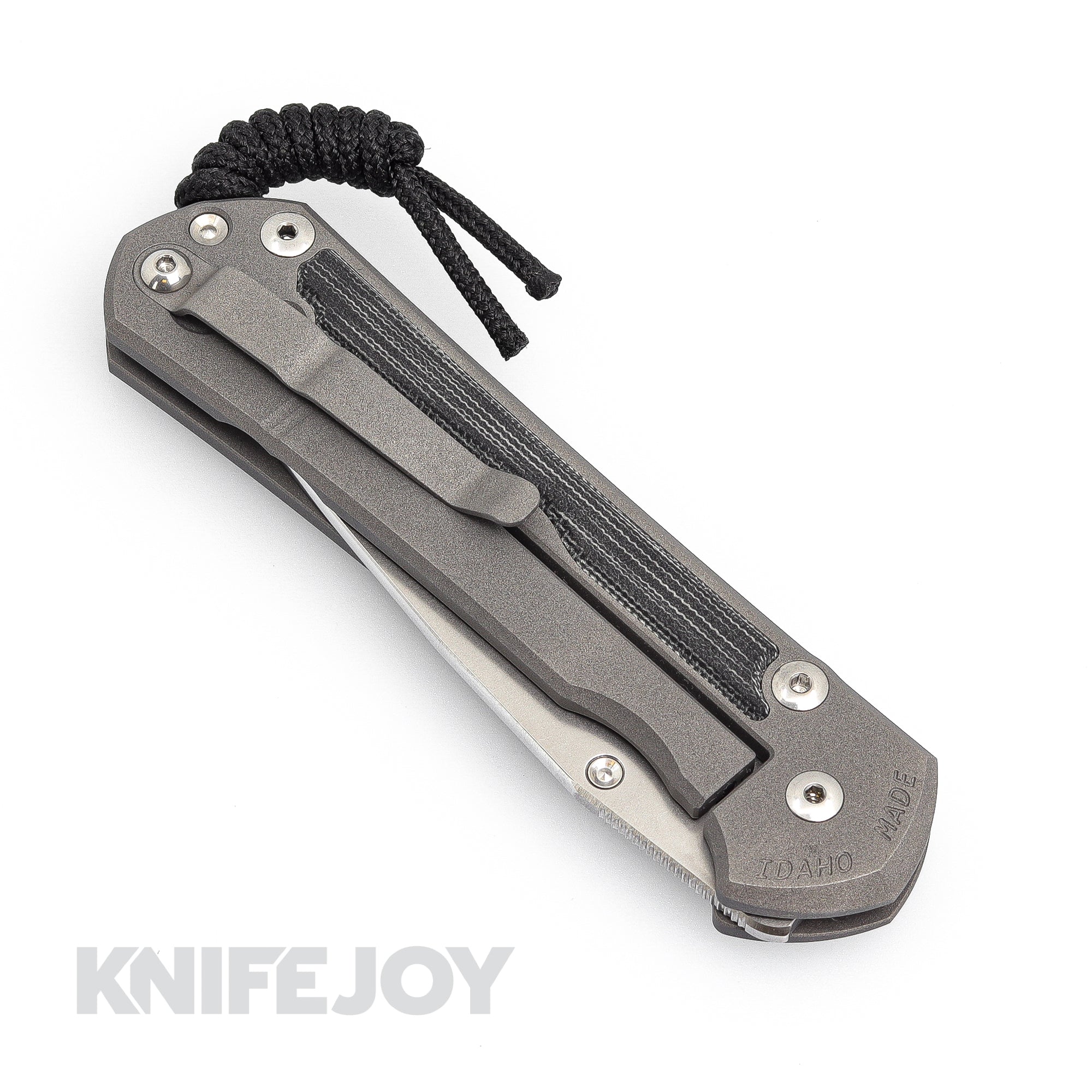 Chris Reeve Knives Large Sebenza 31 Folding Knife - Black Canvas Micarta Inlays, Drop Point Polished Blade - EDC, Camping, Hunting & Outdoor Survival Tool