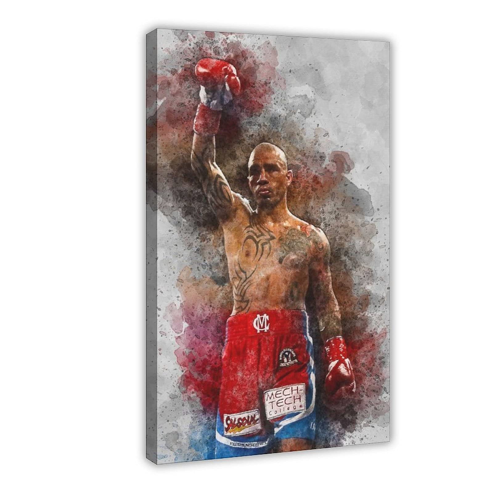 Vintage Miguel Cotto Boxing Poster - 24×36 Inch (60×90cm) Canvas Wall Art Print for Bedroom, Office & Dorm Room Decor - Perfect Gift for Boxing Fans & Sports Memorabilia Collectors