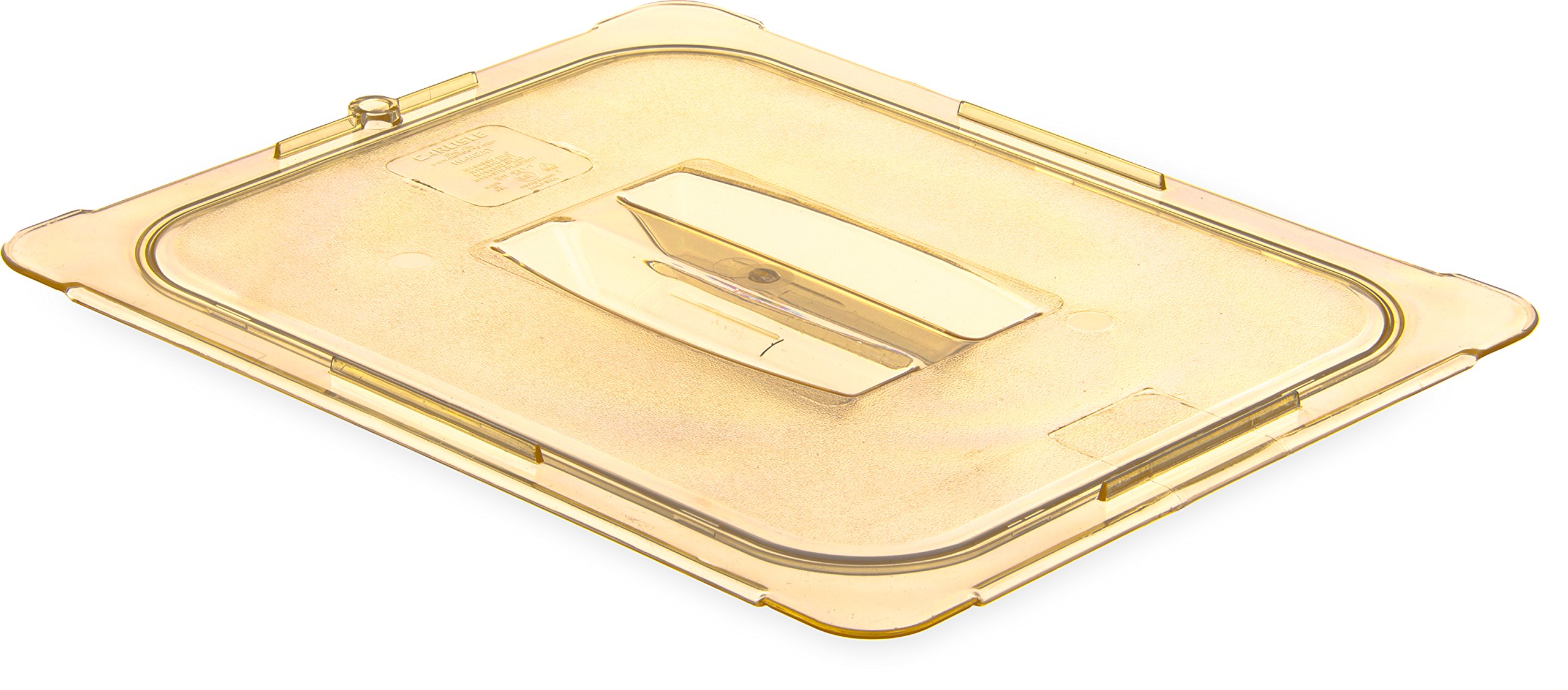Carlisle 10430U13 High Heat Universal Lid for Food Pans - 12.75 x 10.38 Inches, Amber Plastic, Durable & Heat-Resistant - Perfect for Restaurants, Catering & Food Service (Case of 6)
