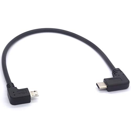 90 Degree USB-C to Micro USB Adapter Cable - Fast Charging & Data Sync for Smartphones, Tablets, and More | Perfect for Travel, Home, and Office Use