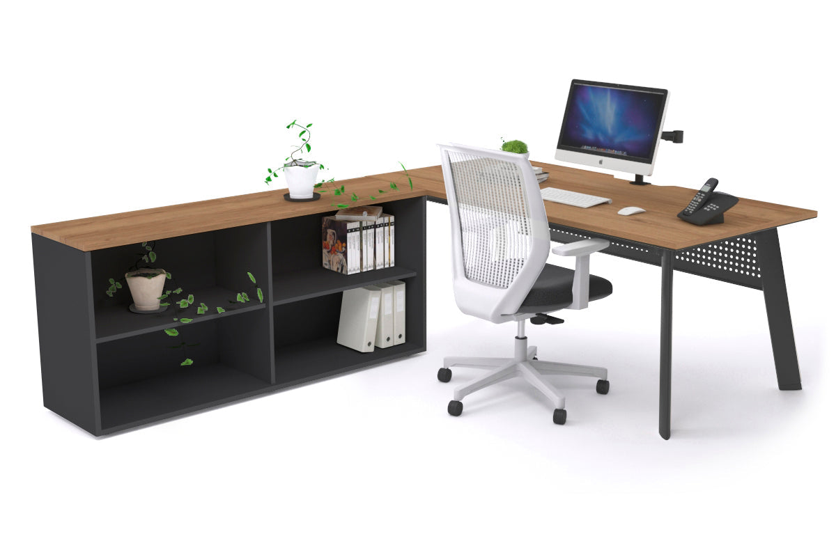 Switch Executive Setting With Uniform Spine Black Frame [1600L x 800W with Cable Scallop] - Premium Office Desk for Modern Workspaces