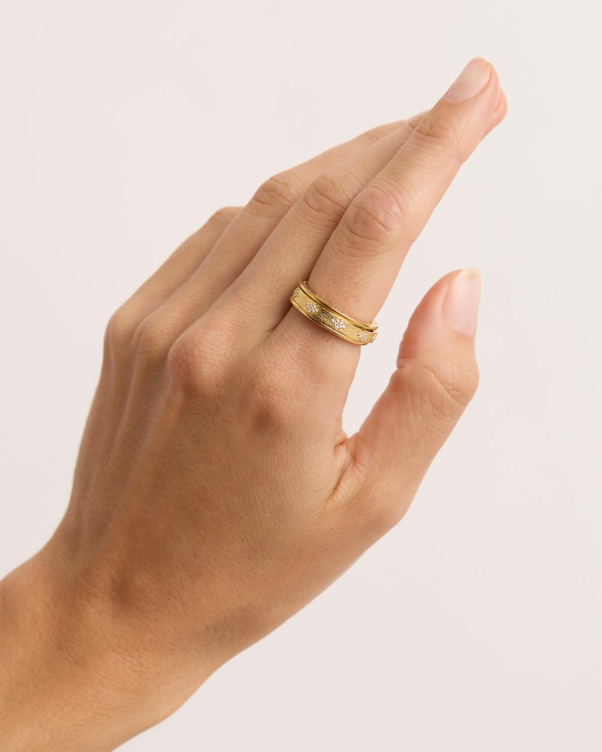 18K Gold Vermeil Spinning Meditation Ring for Stress Relief & Anxiety - Perfect for Yoga, Mindfulness & Relaxation Practices