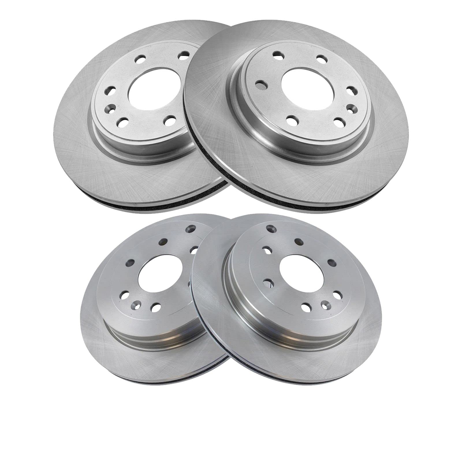 High-Performance Front & Rear Disc Brake Rotor Kit - 4 Piece Set for Chevrolet Silverado & GMC Sierra 1500/2500/3500 Trucks - Perfect for Off-Roading, Towing & Heavy-Duty Use