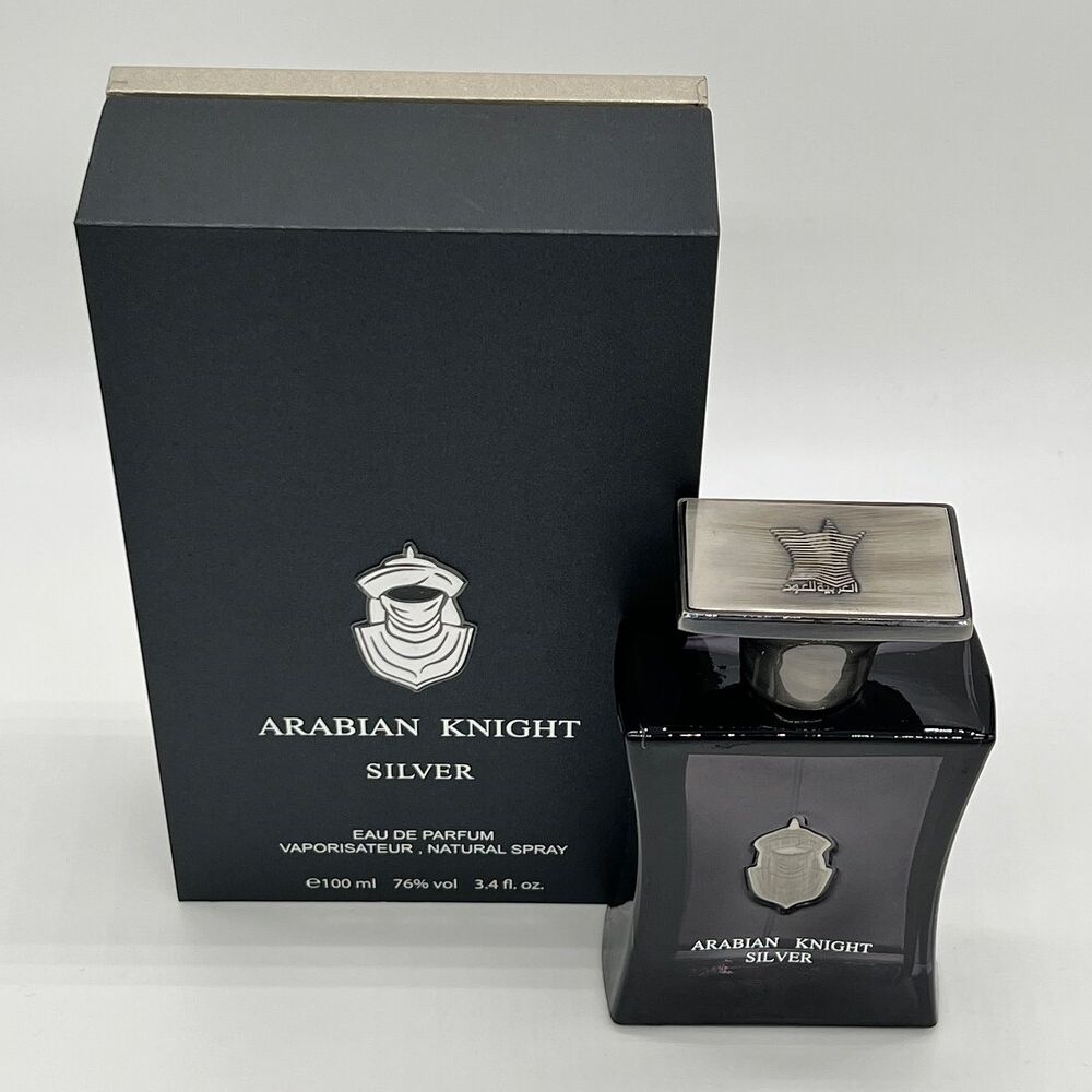 Arabian Knight Silver EDP 100ml - Premium Long Lasting Perfume for Men, Oriental Spicy Fragrance with Amber & Woody Notes | Perfect for Date Night, Special Occasions & Daily Wear
