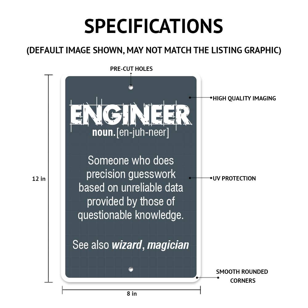 Architect Sign Parking Signs - Blueprint Architecture Designer Metal Plaque | 12