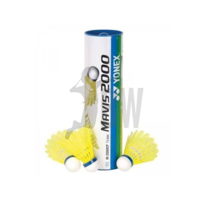 Yonex Mavis 2000 Nylon Badminton Shuttlecocks - Yellow Medium Speed for Training & Recreational Play | Durable Featherless Shuttlecocks for Indoor/Outdoor Games