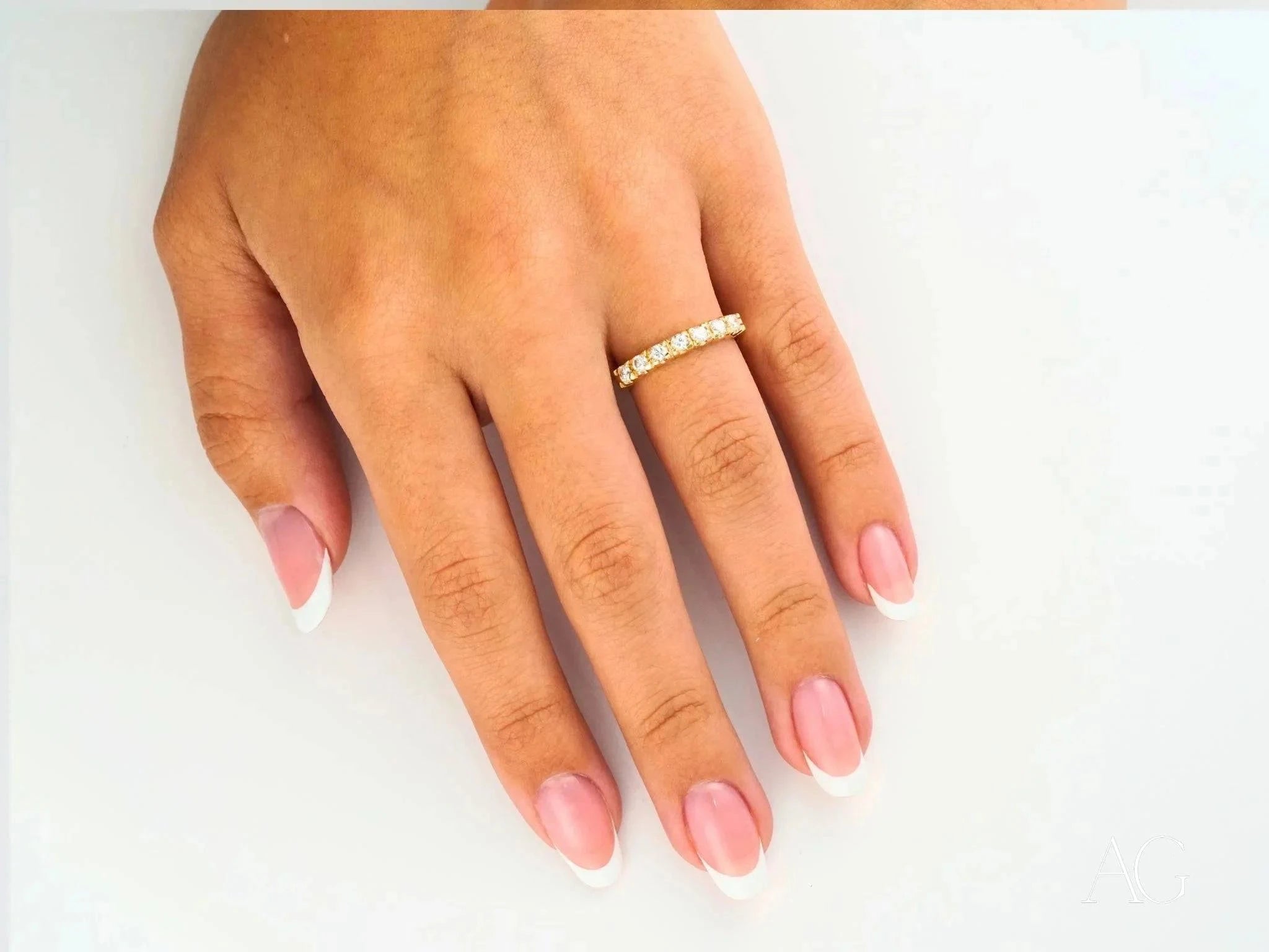 18K Yellow Gold CZ Ring for Women – Elegant Cubic Zirconia Engagement & Wedding Band – Perfect for Anniversaries, Proposals & Special Occasions