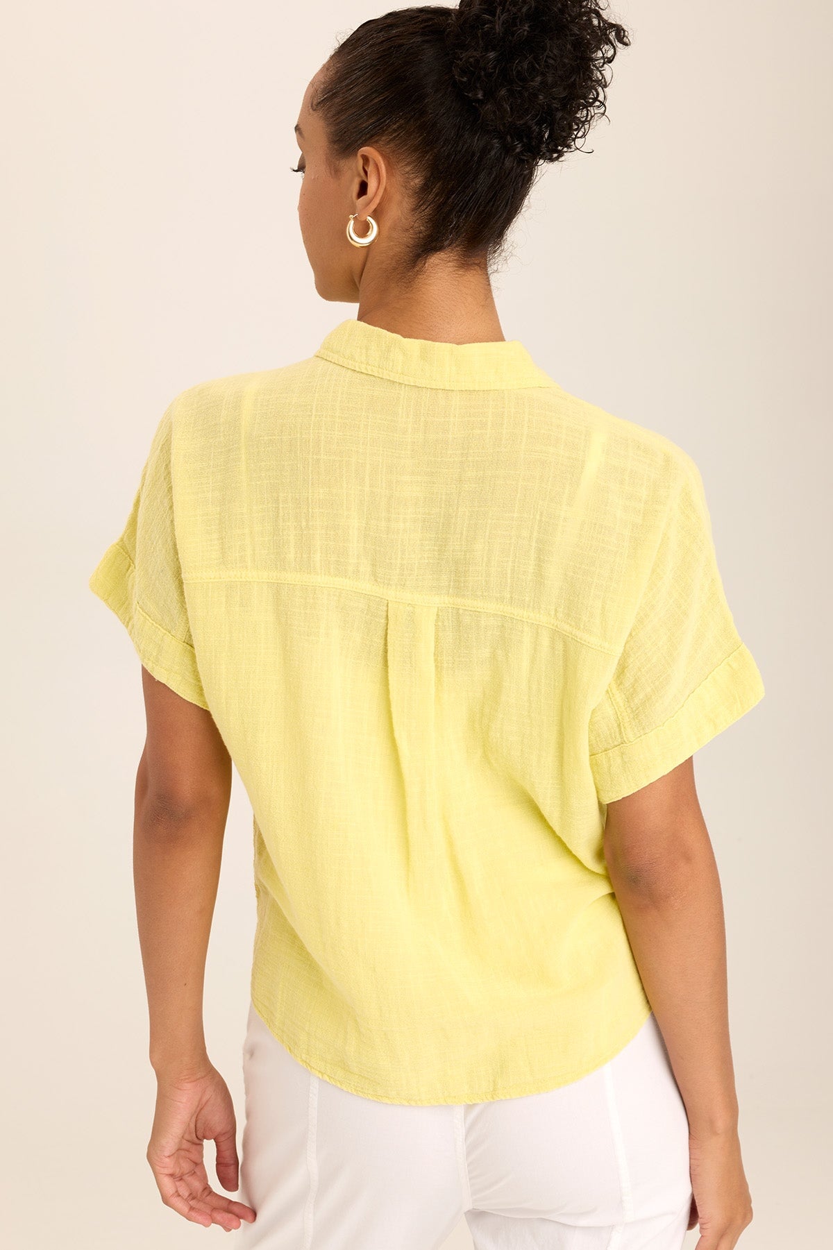 Gauze Teagan Tie Top Women's Casual Blouse - Perfect for Summer Outfits, Beach Wear & Boho Style