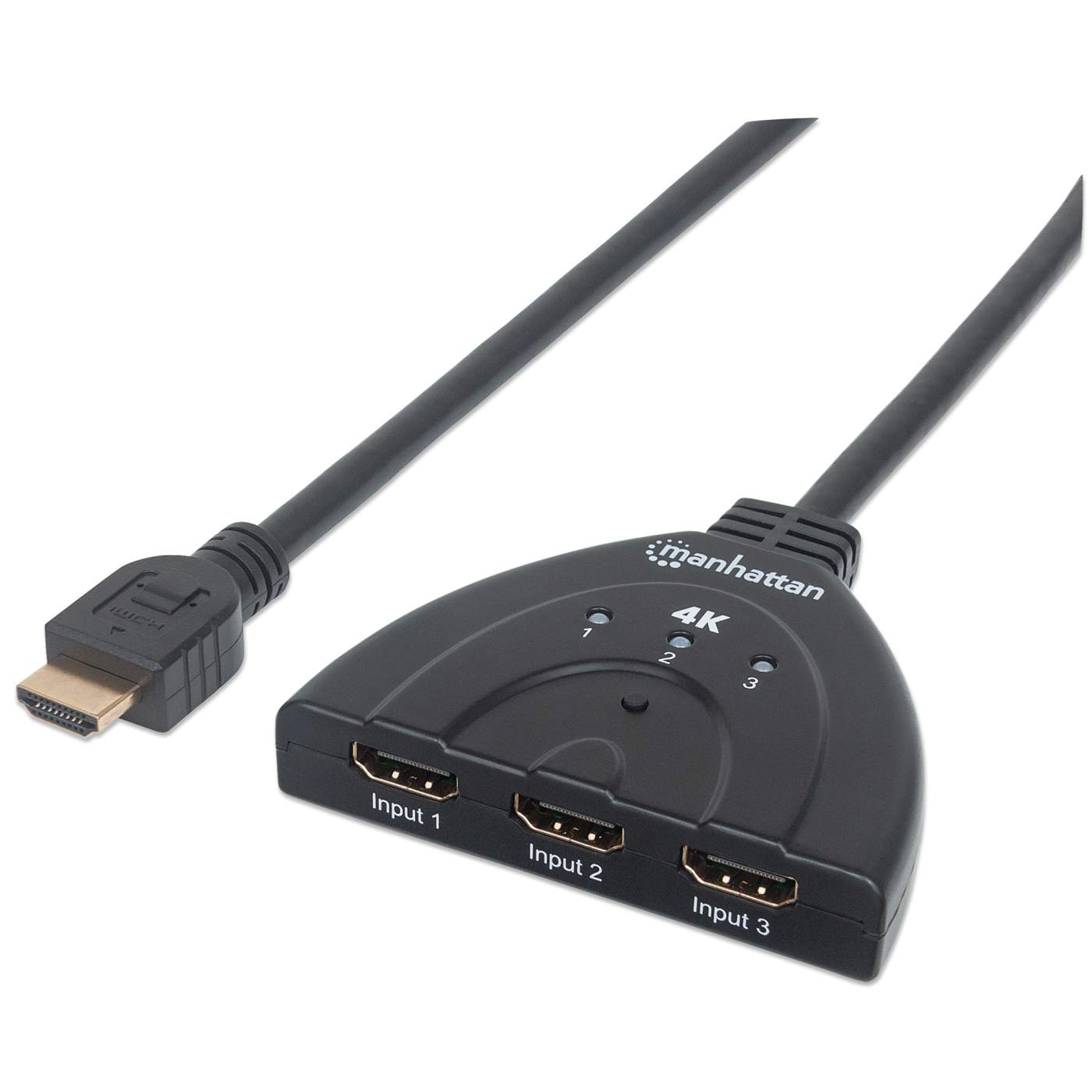4K HDMI Switch 3 Port - Ultra HD 4K@60Hz HDMI Switcher with Remote, Supports 3 Inputs 1 Output for TV, Gaming Console, Streaming Device & Home Theater System