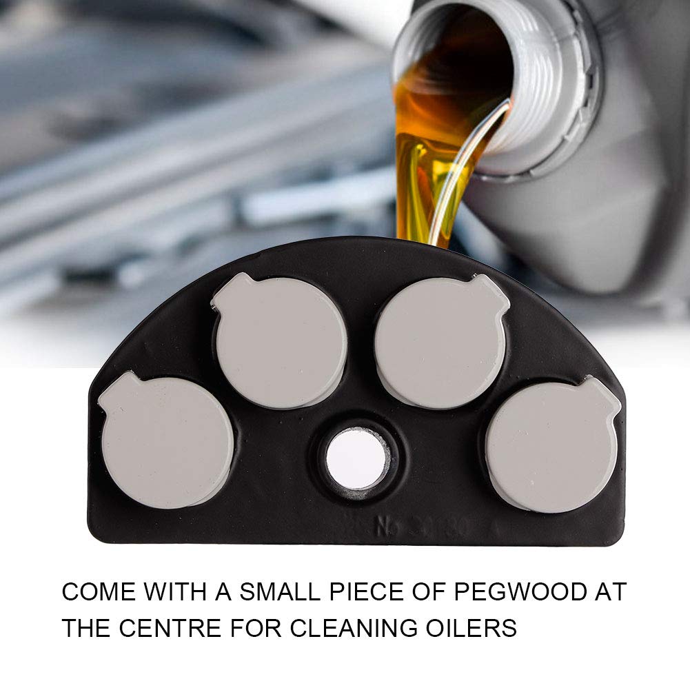 Professional Watch Oil Dip Tool Kit - 4 Metal Watch Oiler Dishes with Stand for Watch Repair & Maintenance | Precision Oil Storage Cups (3.3 x 2.2 x 0.6 inch) | Ideal for Watchmakers, Jewelers & DIY Watch Repair Enthusiasts