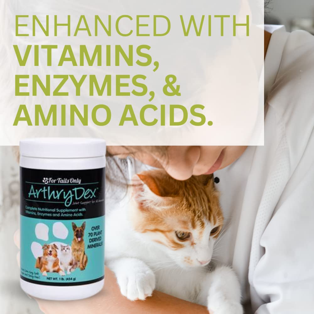 Youngevity Arthrydex Complete Nutritional Supplement for Pets - Vitamins, Probiotics & Enzymes for Healthy Bones & Joints | 1 lb Canister (Pack of 4) | Ideal for Senior Dogs & Cats with Joint Discomfort