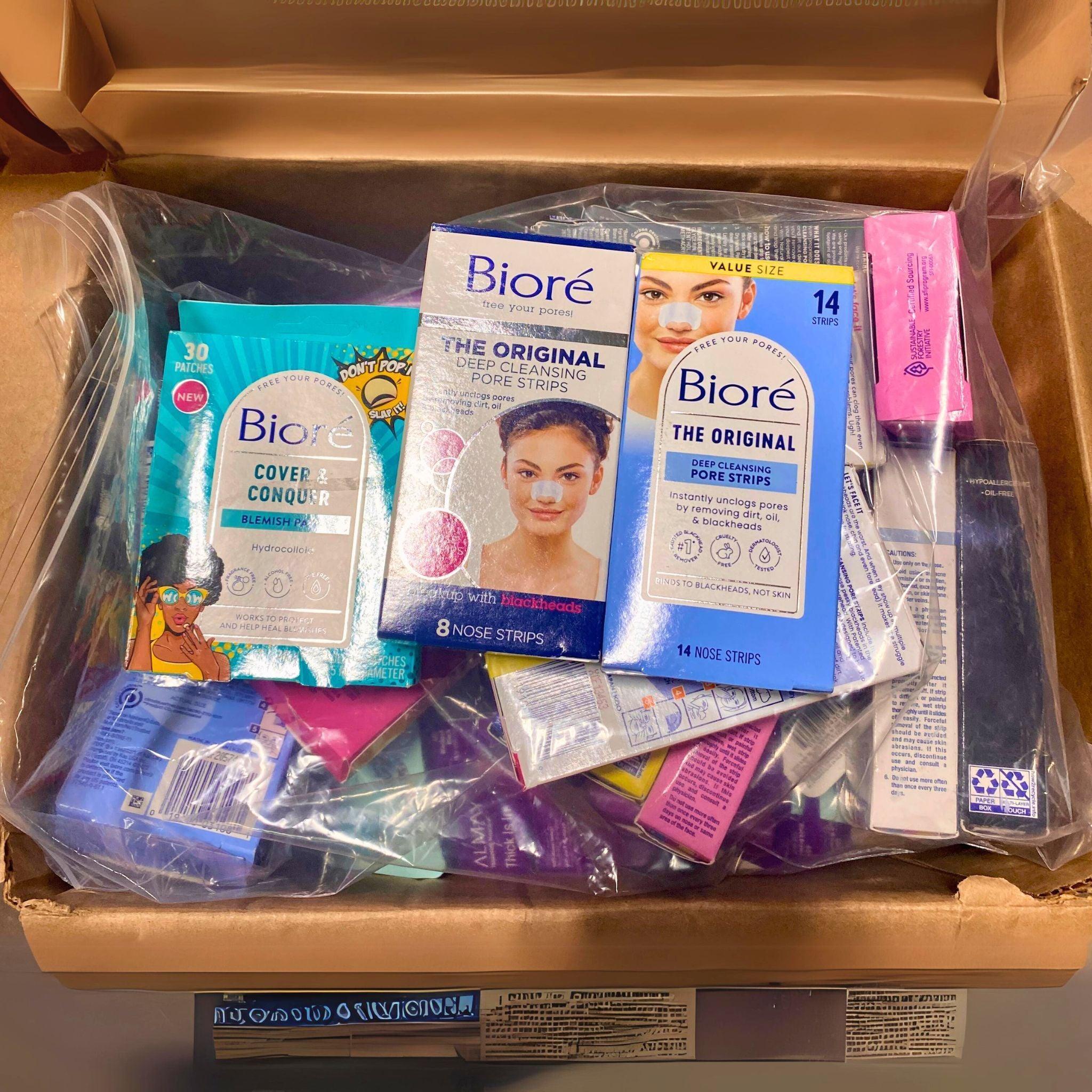 Biore Deep Cleansing Pore Strips & Blemish Patches for Face & Nose - 50 Count Pack | Blackhead Removal & Acne Treatment for Clear Skin | Perfect for Daily Skincare Routine & Travel