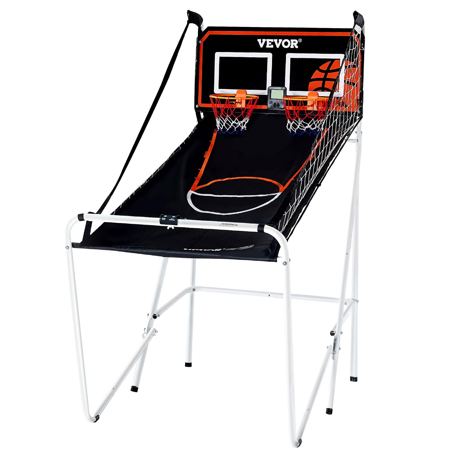 VEVOR 2 Player Indoor Basketball Arcade Game - Home Dual Pop-A-Shot with 8 Game Modes, Electronic Scoreboard & Air Pump - Fun Sports Game for Kids & Adults - Perfect for Family Game Rooms, Basement Entertainment & Birthday Parties