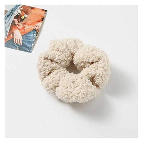Elastic Hair Ties for Women - Soft Hair Rubber Bands, No Damage Hair Ropes for Ponytails, Braids & Buns (Beige) - Perfect for Workouts, Office & Everyday Styling