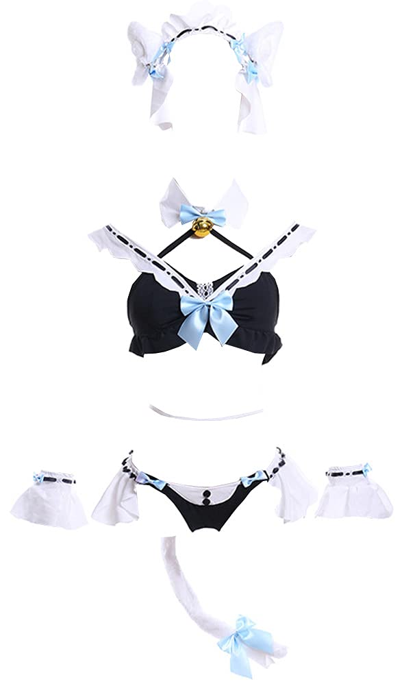 Nekopara Vanilla & Chocola Cosplay Costume - Women's Swimsuit Bikini Maid Dress Lolita Outfit for Anime Conventions & Roleplay
