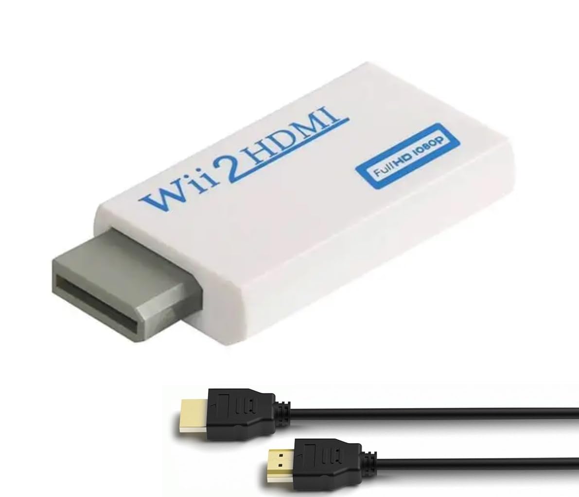BD&M Wii to HDMI Adapter Converter - Connect Nintendo Wii Console to HDTV/HDMI Monitor with 3.5mm Audio Support - Compatible with All Wii Display Modes - Perfect for Gaming, Home Theater & Retro Entertainment