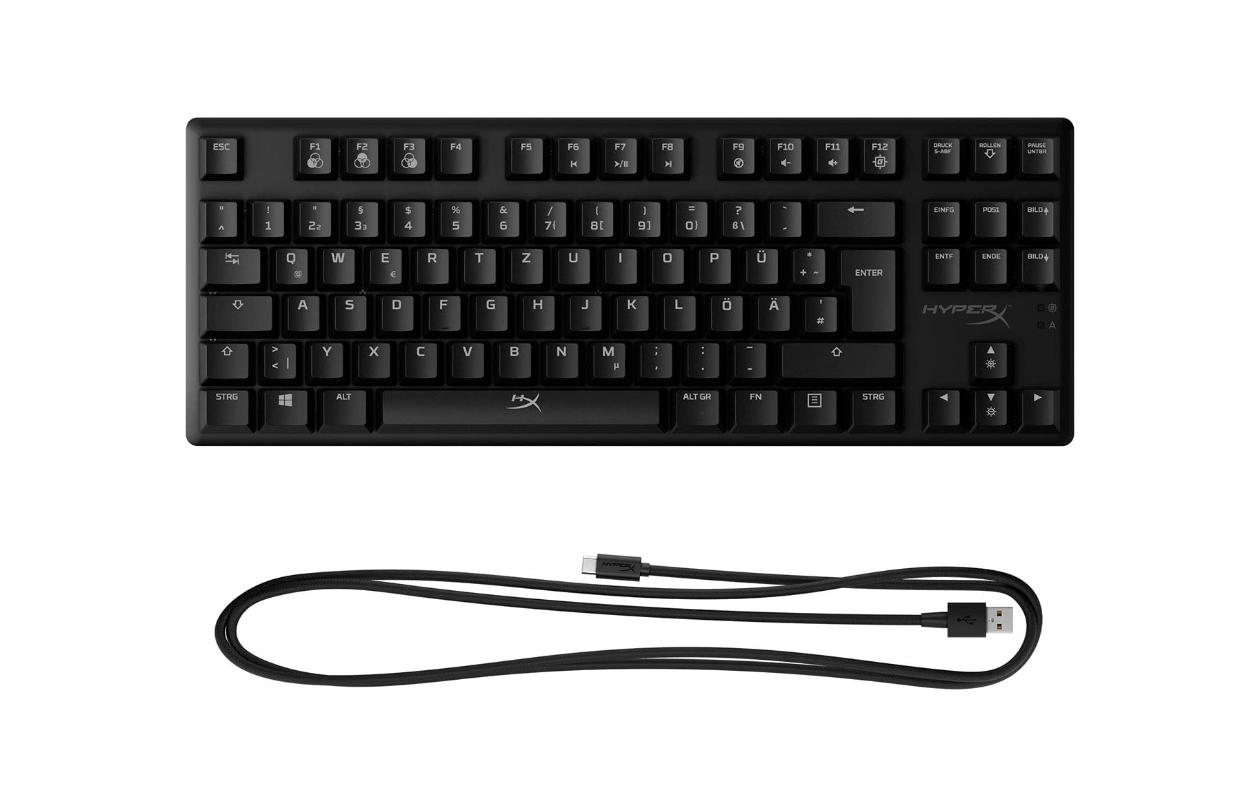 HyperX Alloy Origins Core RGB Mechanical Gaming Keyboard - USB-A, Tenkeyless Design, HyperX Red Switches (DE Layout) for PC, Mac, PS4, PS5 - Perfect for Esports, Gaming & Typing