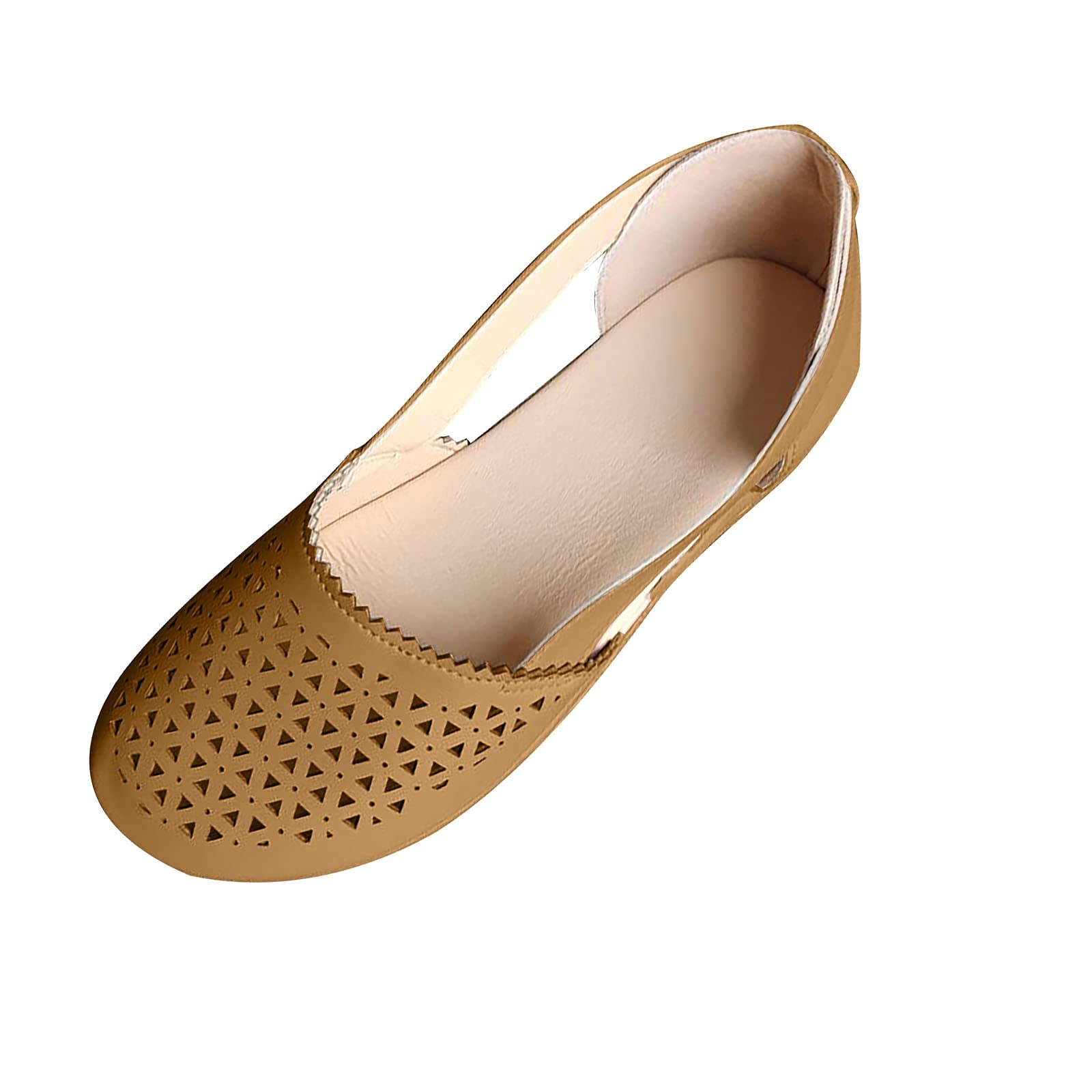 Women's Comfortable Wedge Sandals with Arch Support - Non-Slip Summer Casual Shoes - Vintage Cutout Slip-On Loafers for Beach, Travel & Everyday Wear