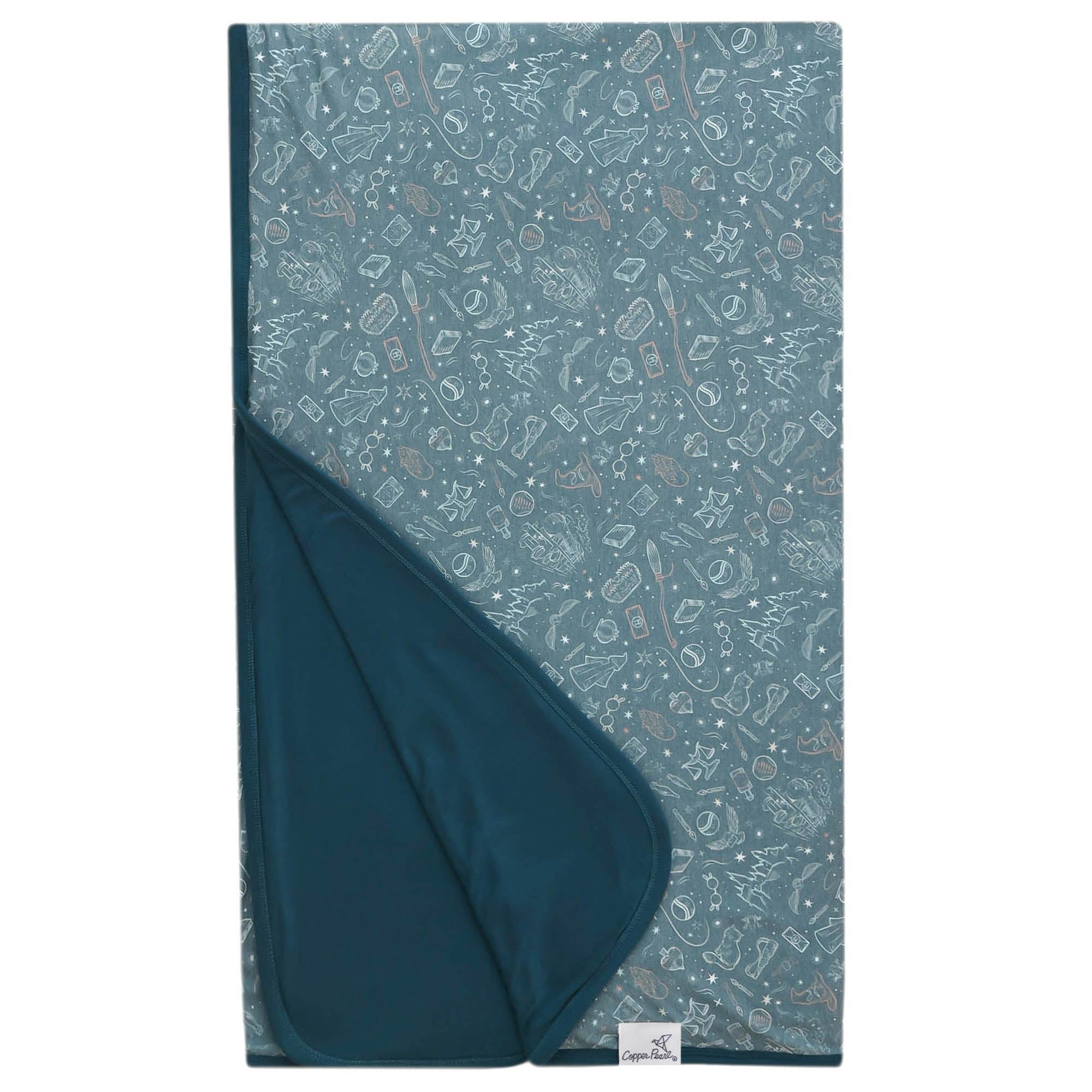 Premium 46x46 Copper Pearl Jumbo 3-Layer Baby Blanket - Ultra Soft & Breathable Toddler Blanket for Boys & Girls | Cozy Newborn Swaddle & Nursery Blanket | Hogwarts™ Themed Polyester/Rayon Blend | Perfect for Crib, Stroller & Travel Use