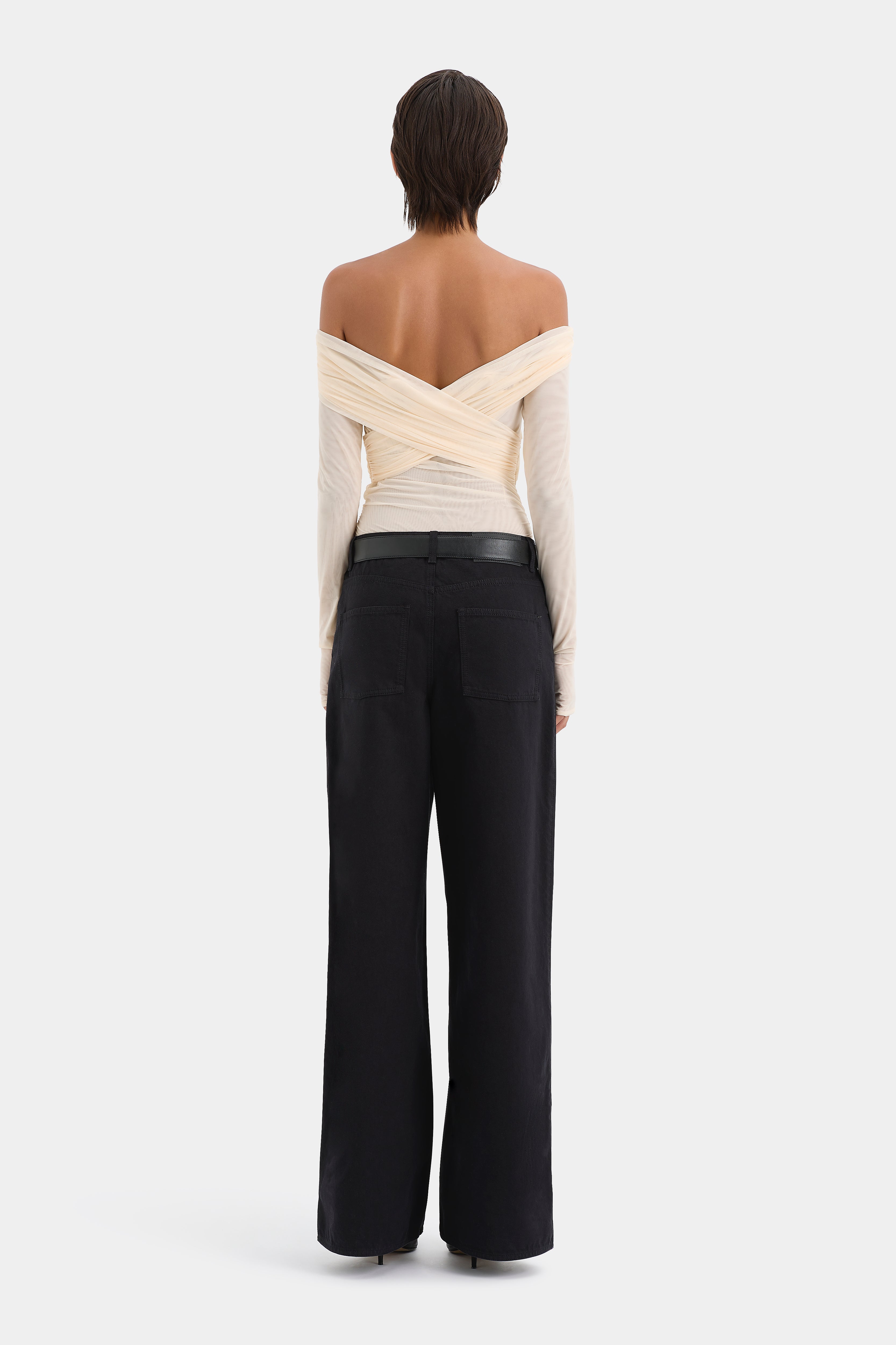 Jacques Women's Gathered Long Sleeve Blouse - Elegant Casual Tops for Work, Date Night & Everyday Wear