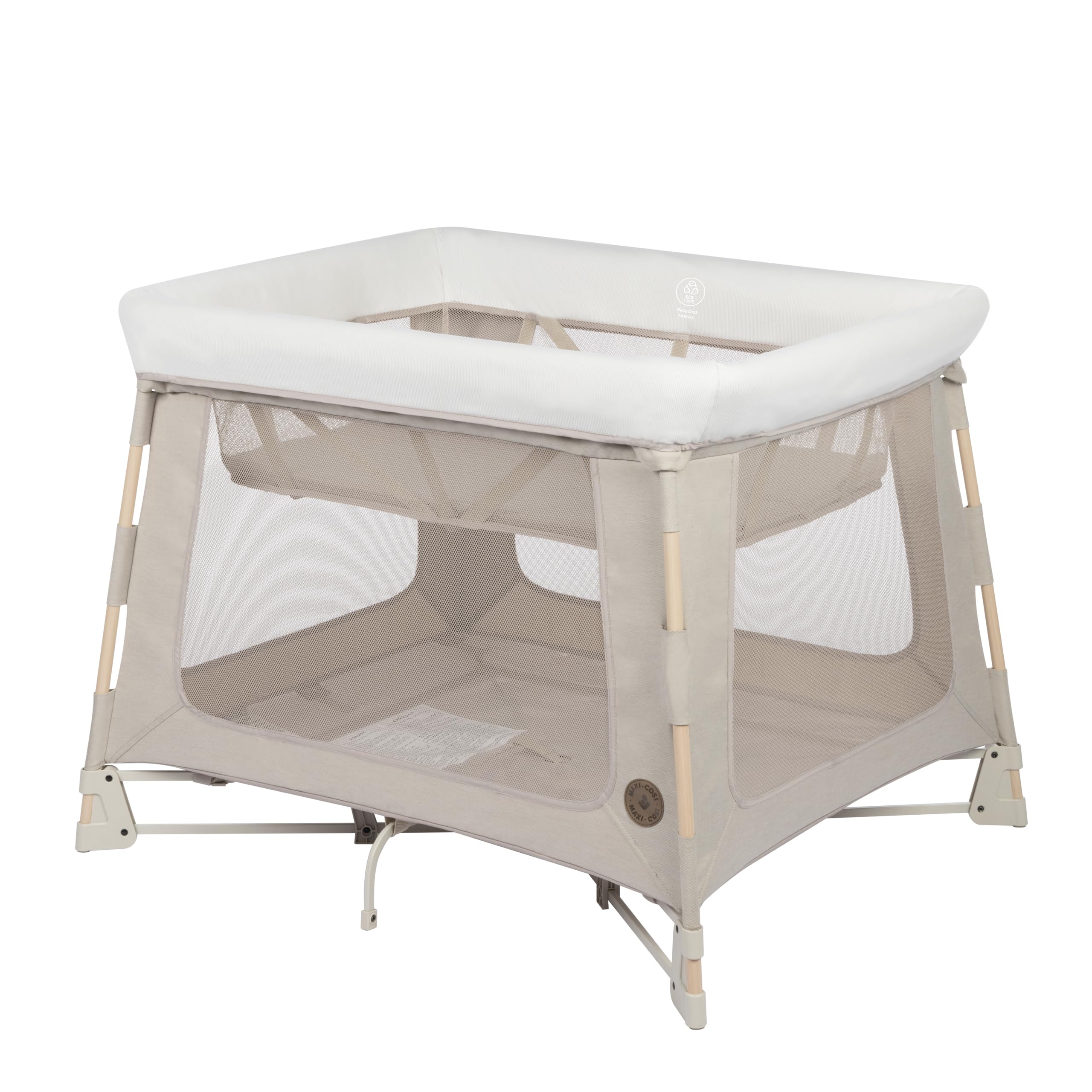 Maxi-Cosi Swift Baby Playpen with Mat - Portable Play Yard for Infants & Toddlers, Includes Bassinet & Pack 'n Play - Classic Oat Color | Perfect for Home, Travel & Daycare Use