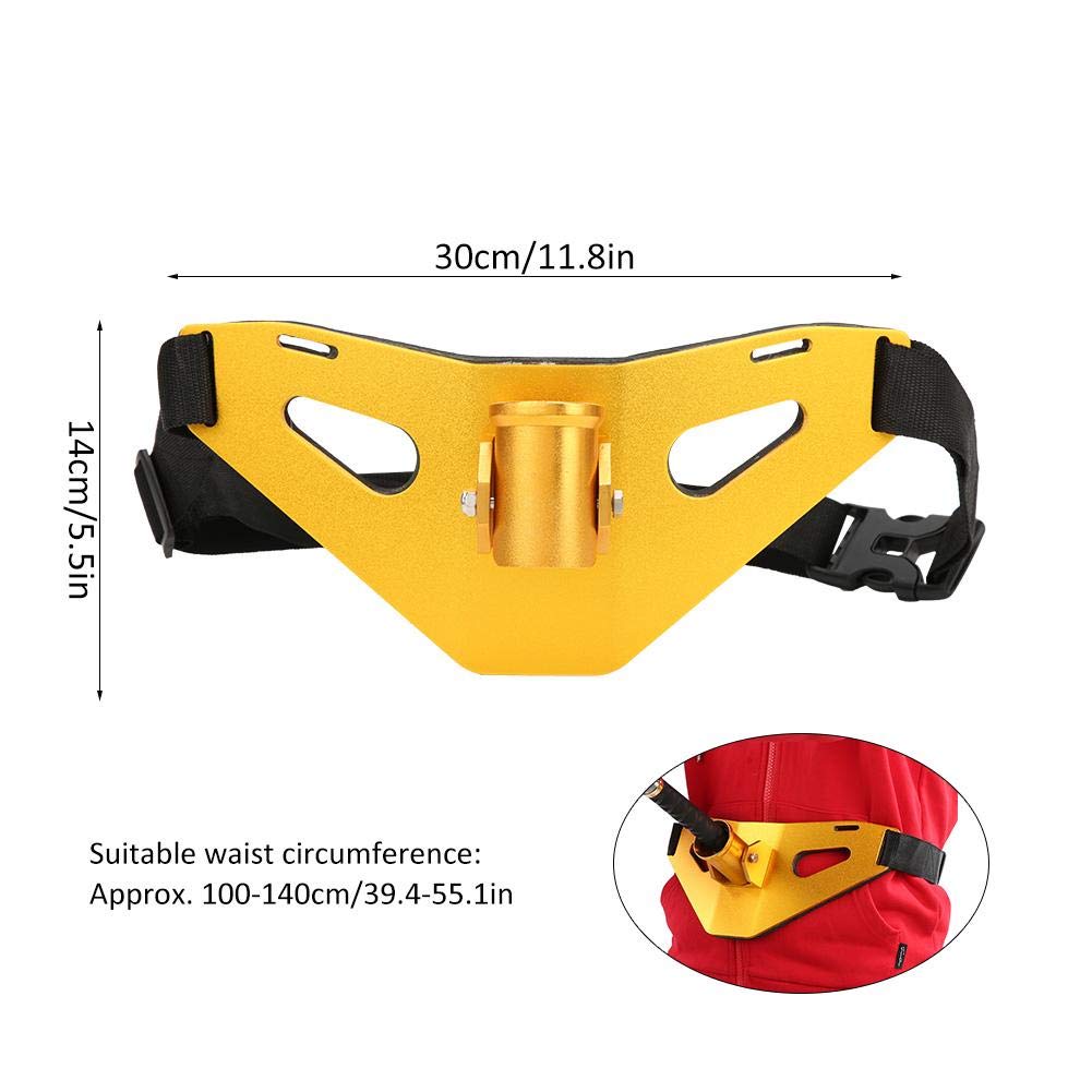 Adjustable Waist Fishing Belt with Aluminum Alloy Gimbal & Padded Rod Holder - Comfortable Fighting Belt for Saltwater & Freshwater Fishing - Perfect for Surf Casting, Boat Fishing & Shore Angling
