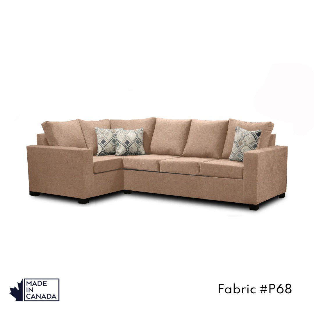 Canadian Made 3 x 1 Sectional Sofa with LHF/RHF Configurations & 17 Color Options - Perfect for Living Rooms, Apartments & Home Theaters