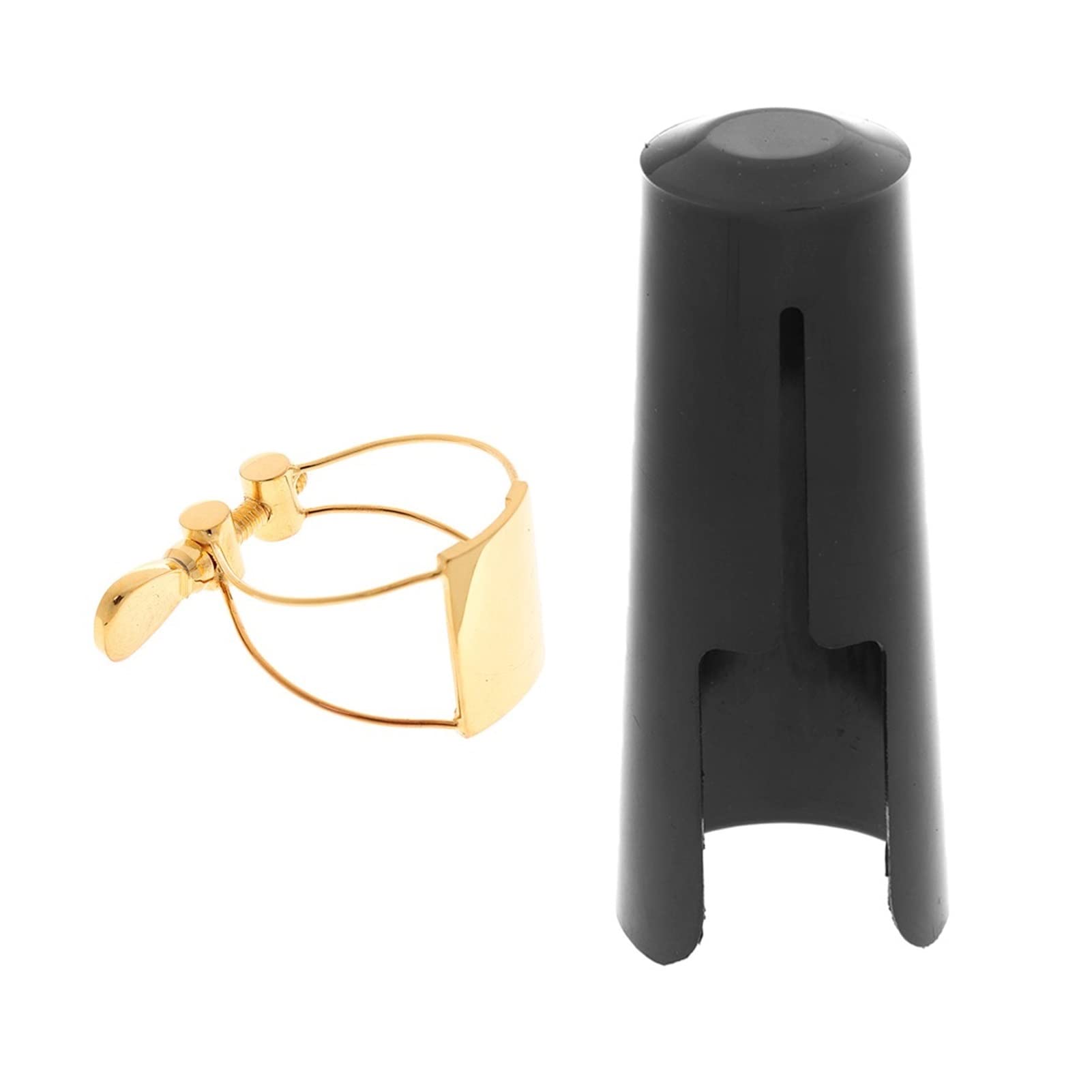 Premium Metal Tenor Saxophone Ligature with Cap Clip - Durable Woodwind Accessories for Professional Sax Players - Perfect for Jazz, Classical & Band Performances