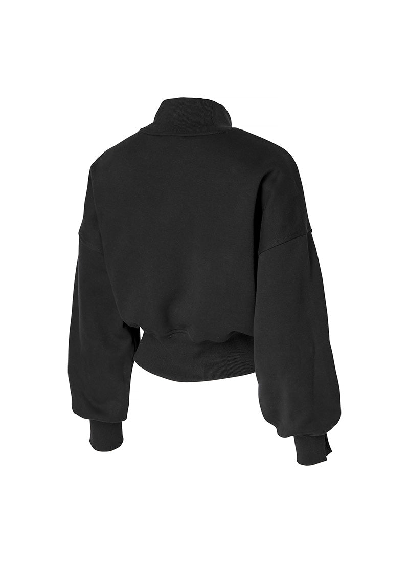 Cozy High Neck Crop Sweatshirt for Women - Soft Fleece Pullover Winter Top | Perfect for Casual Outfits, Lounge Wear & Street Style Fashion