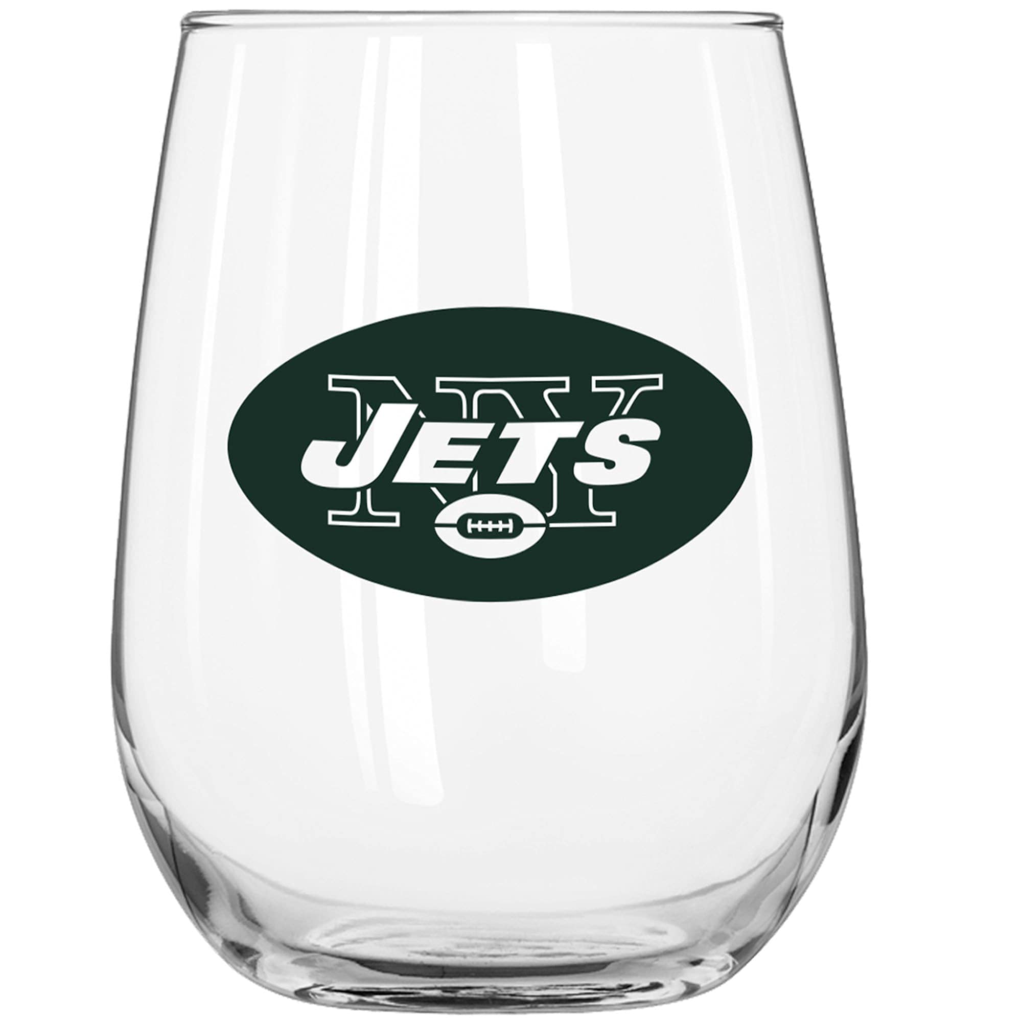 New York Jets 16oz Gameday Curved Beer Glass - Officially Licensed NFL Drinking Cup for Football Parties, Tailgating & Sports Bar Decor